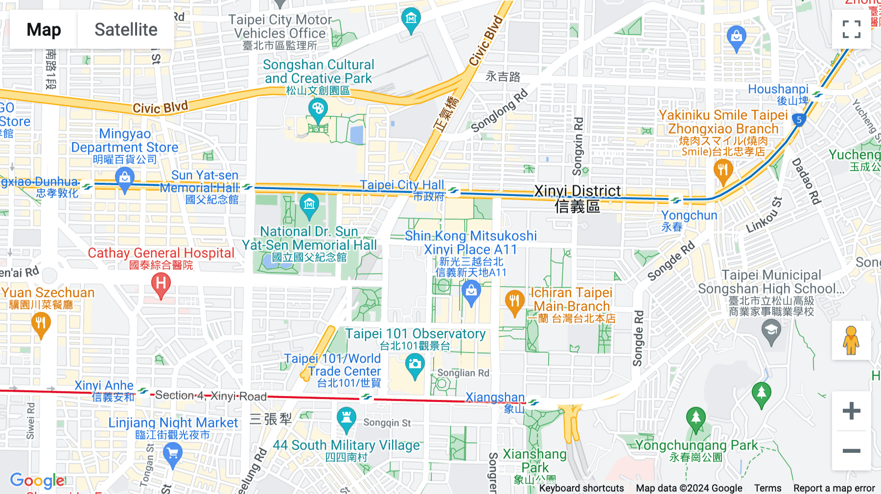 Click for interative map of 11/F Walsin Xinyi Building, 1 Songzhi Road, Taipei