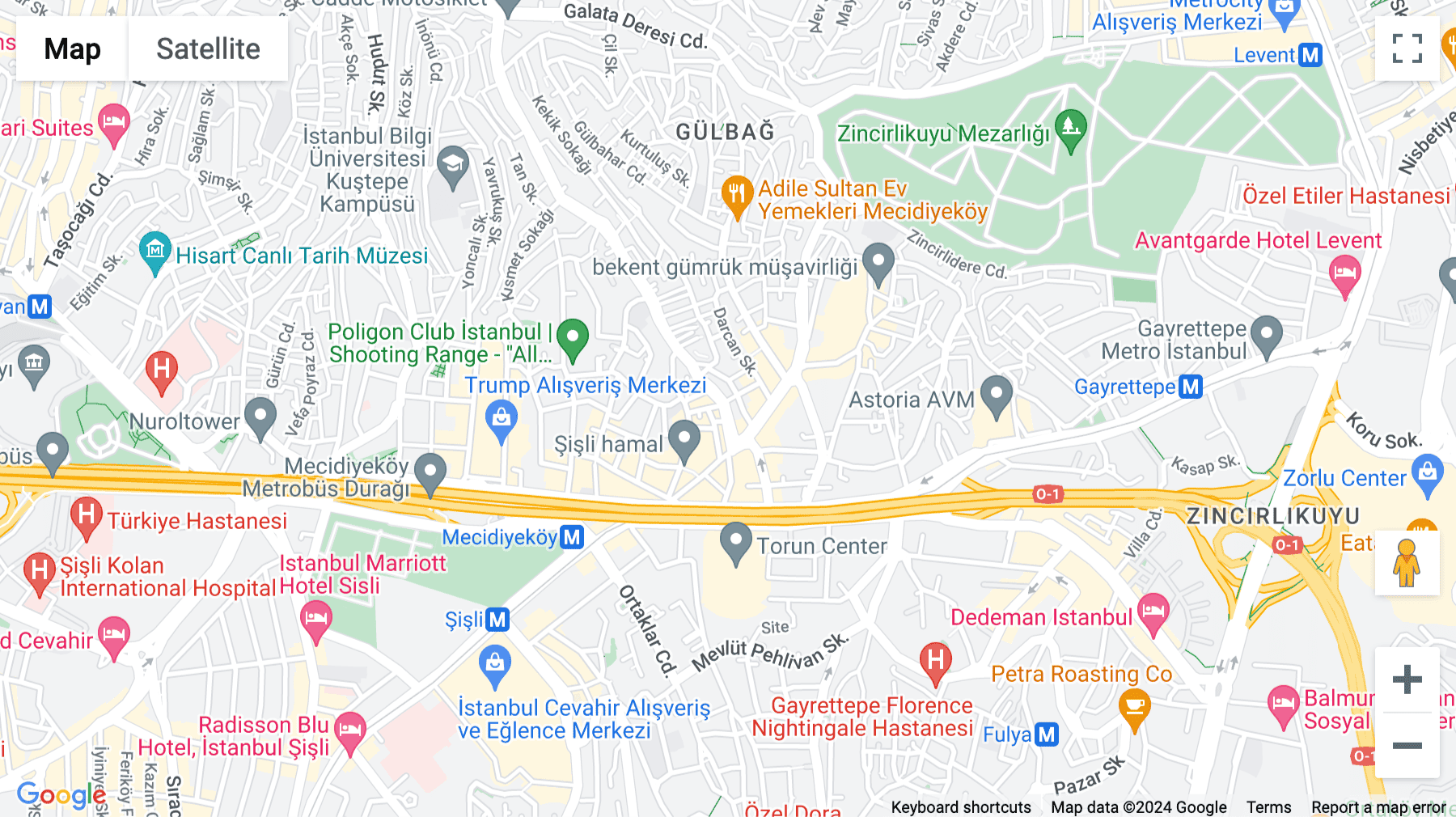 Click for interative map of Trump Towers, Kuştepe Mah. Mecidiyeköy Yolu Cad.12 Kule:2 Kat:18, Istanbul