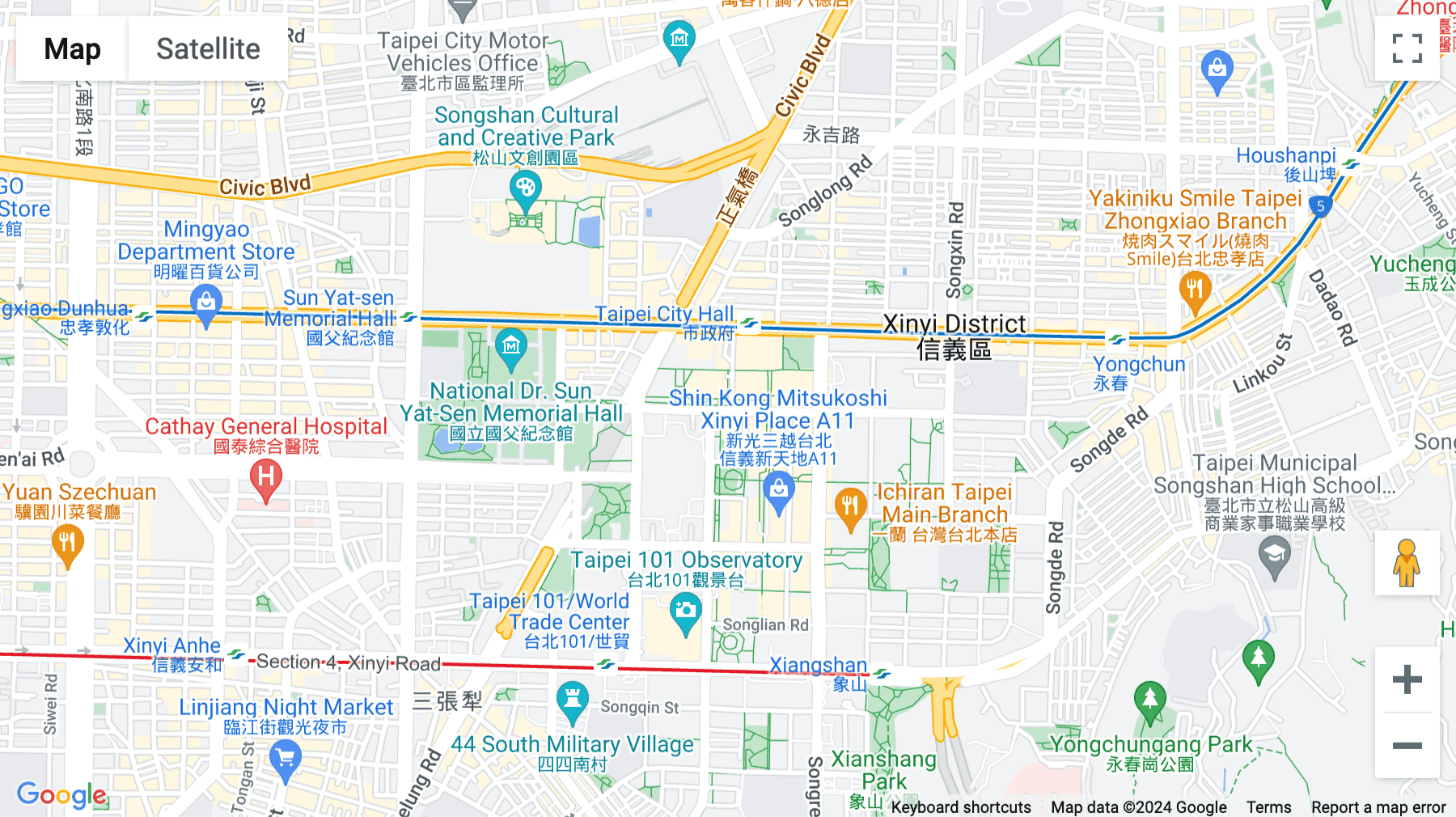 Click for interative map of 27F, 9 Songgao Road, Xinyi Distric, Taipei