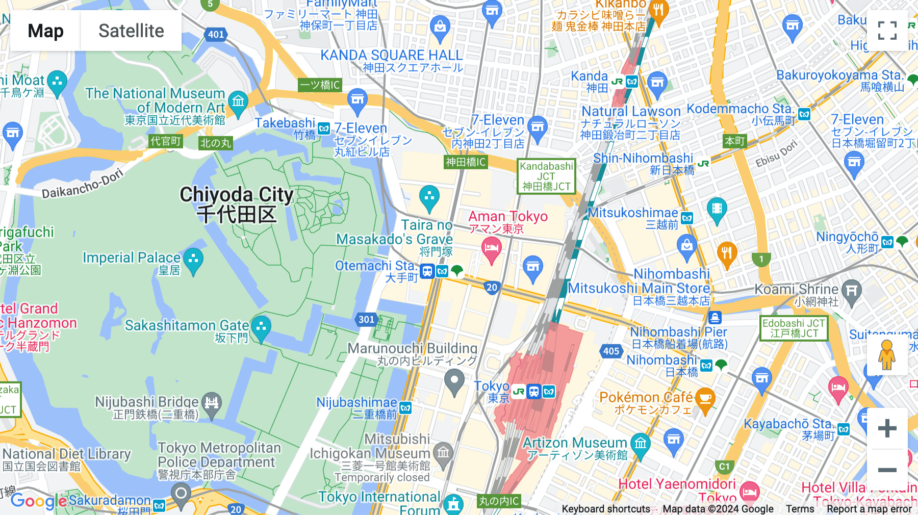 Click for interative map of Otemachi First Square, East Tower 4th Floor, 1-5-1, Otemachi, Chiyoda-ku, Tokyo