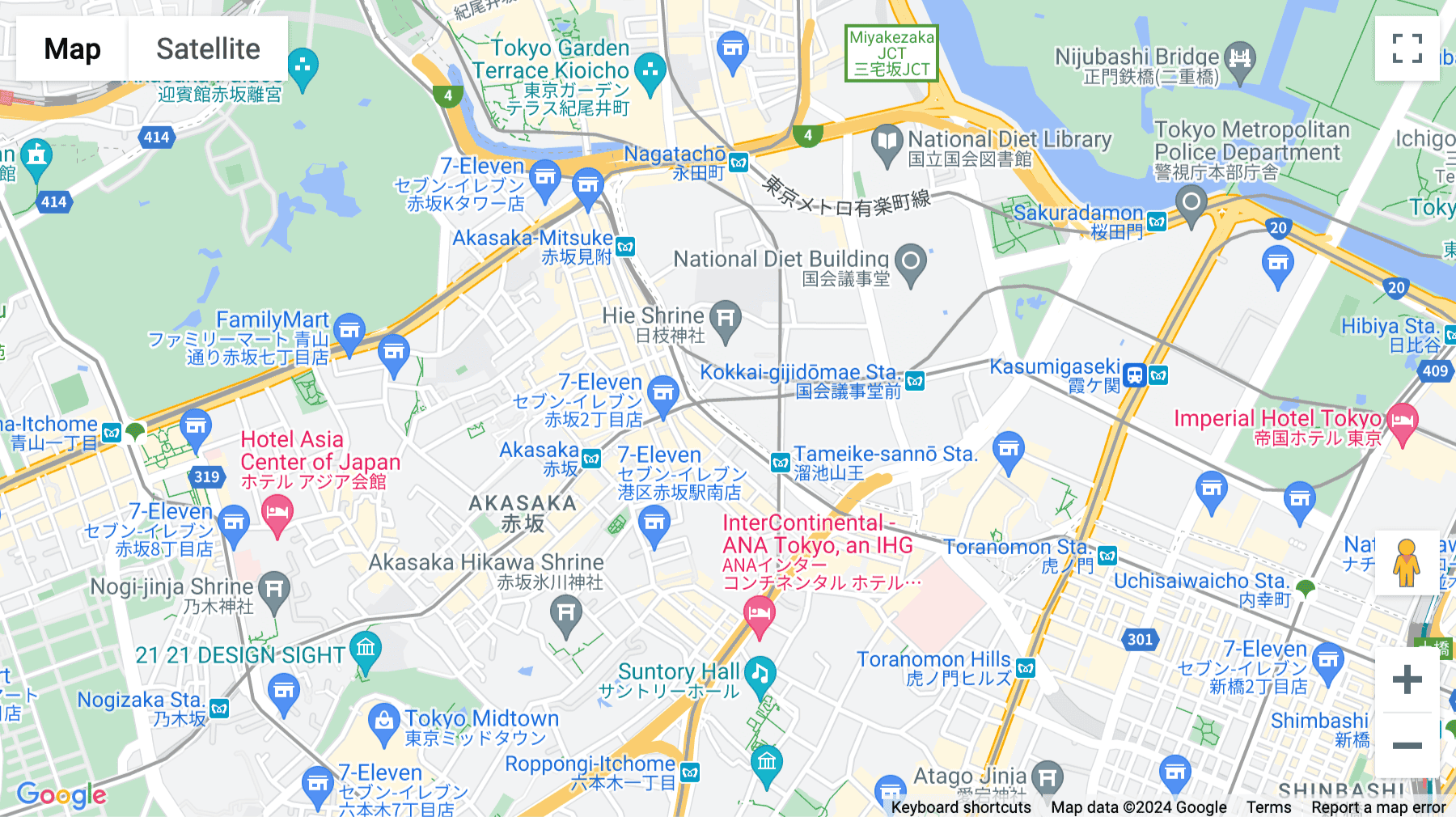 Click for interative map of 3/F Sanno Park Tower, 11-1, Nagata-cho 2-chome,, Tokyo