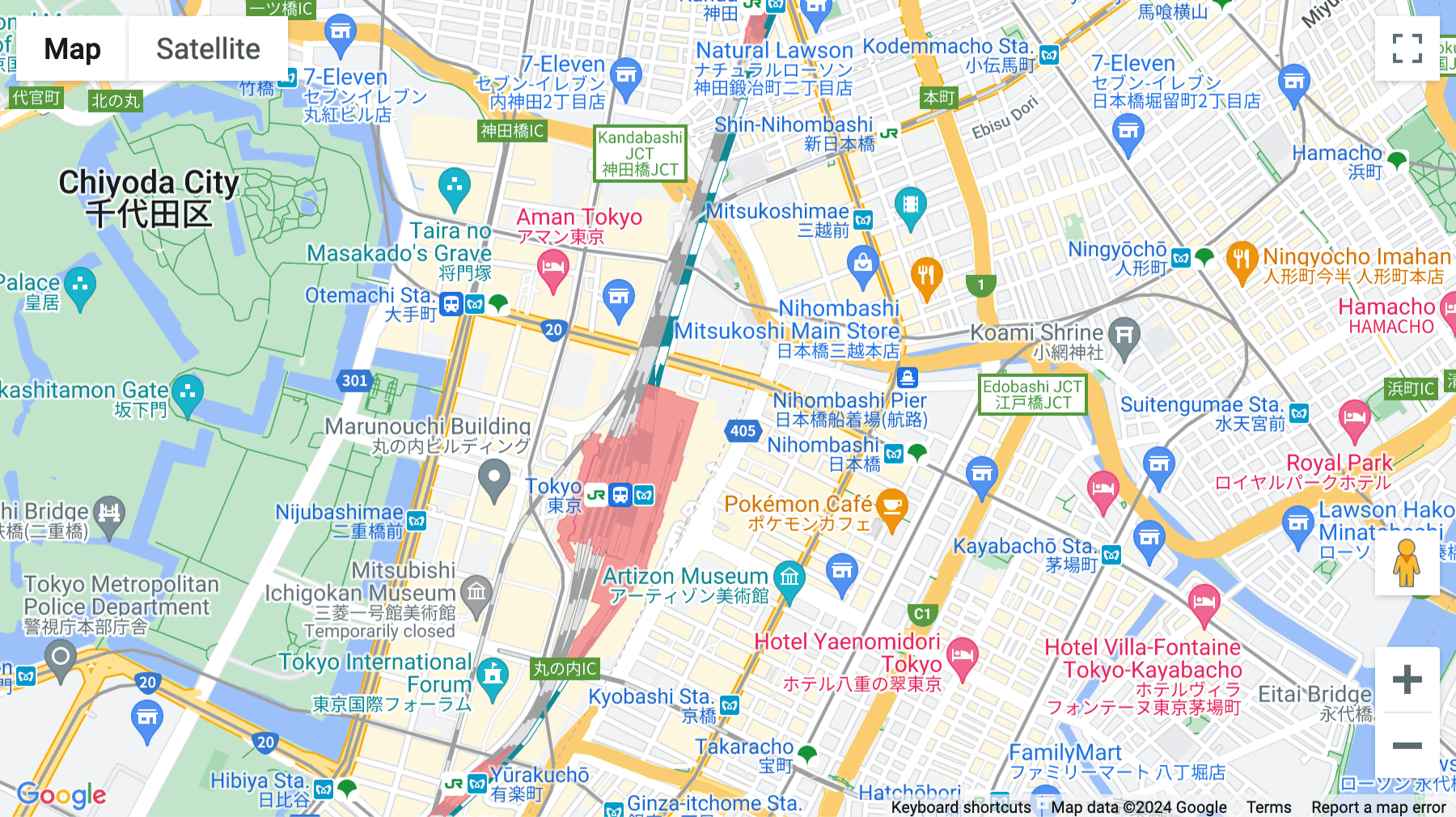 Click for interative map of 4F Tekko Building, 1-8-2 Marunouchi, Chiyoda-ku, Tokyo