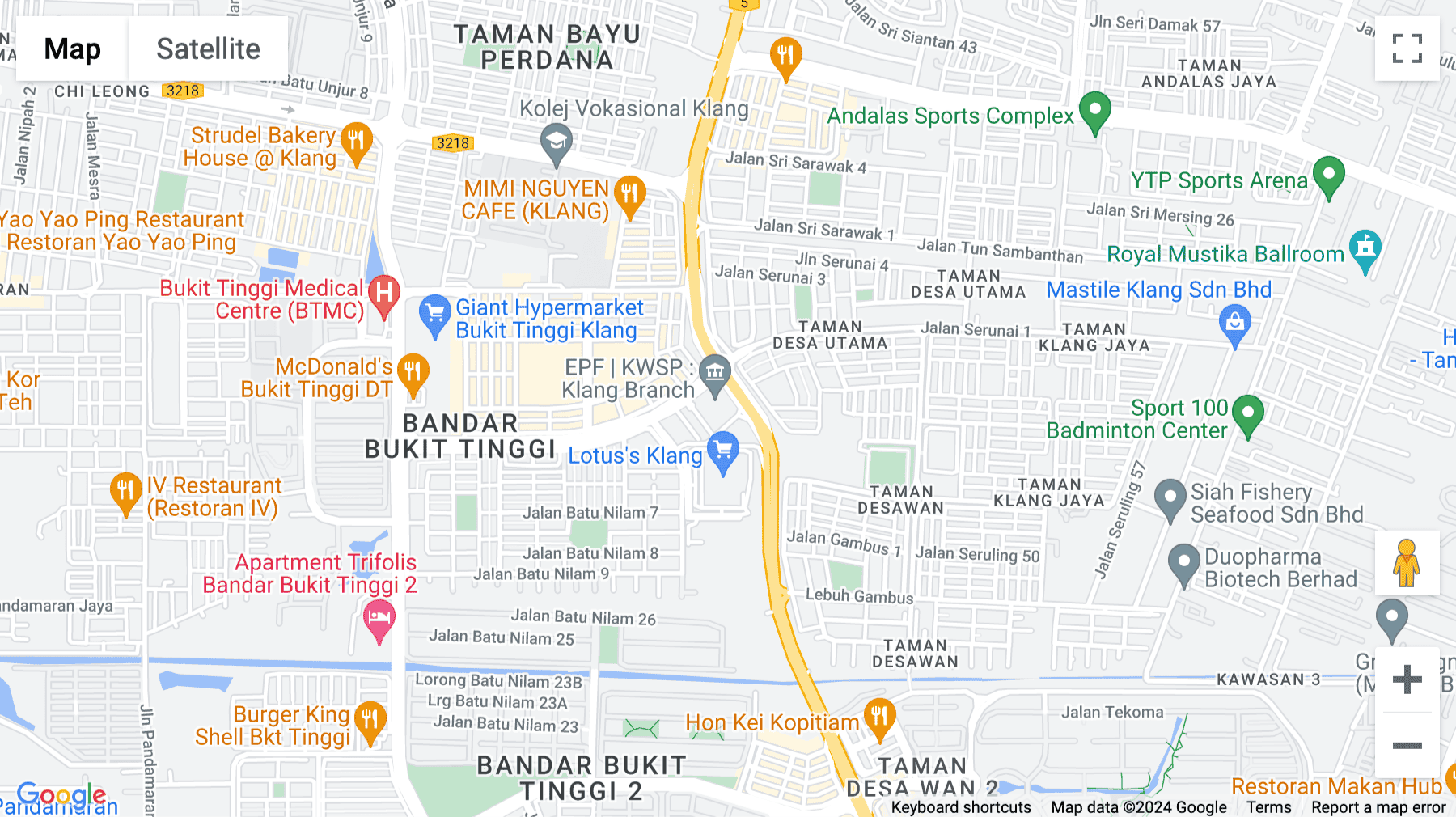 Click for interative map of A-9-A, 9th Floor, BBT One, The Towers (South Tower), Lebuh Batu Nilam 1, Bandar Bukit Tinggi, Selangor Darul Ehsan, Klang