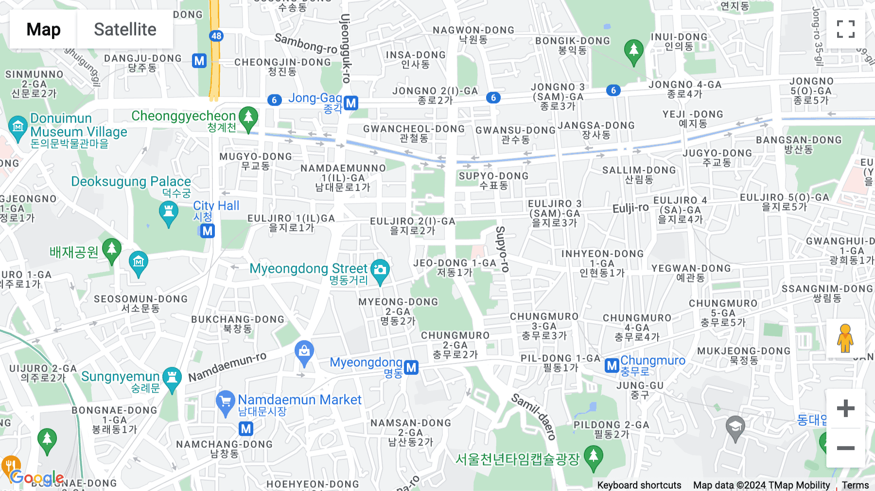 Click for interative map of Euljiro, 48, 1 Ga Jeo-dong Jung-gu, Seoul