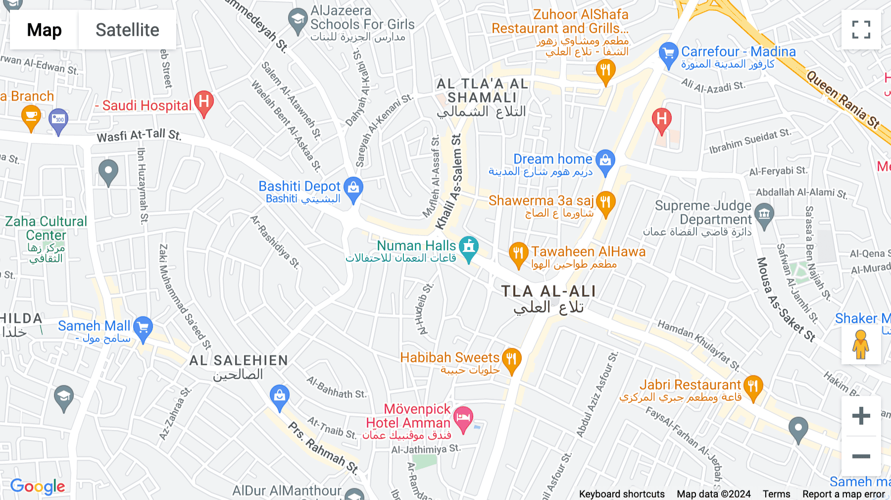 Click for interative map of 8th Floor, Waha Ammoun Building, Gardens Street, Amman