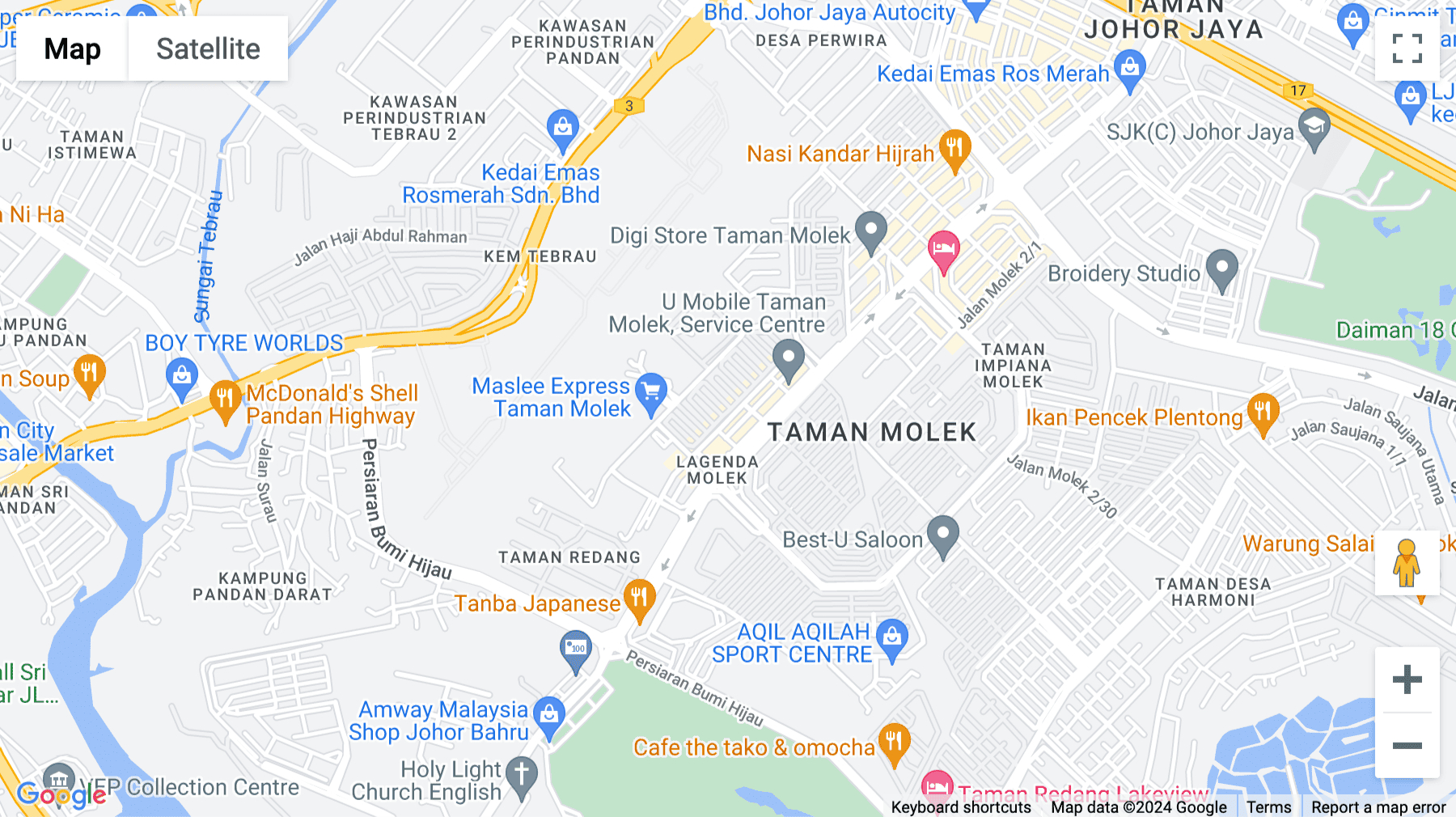 Click for interative map of 34-01, Jalan Molek, 1/28 Taman Molek, Johor Bahru