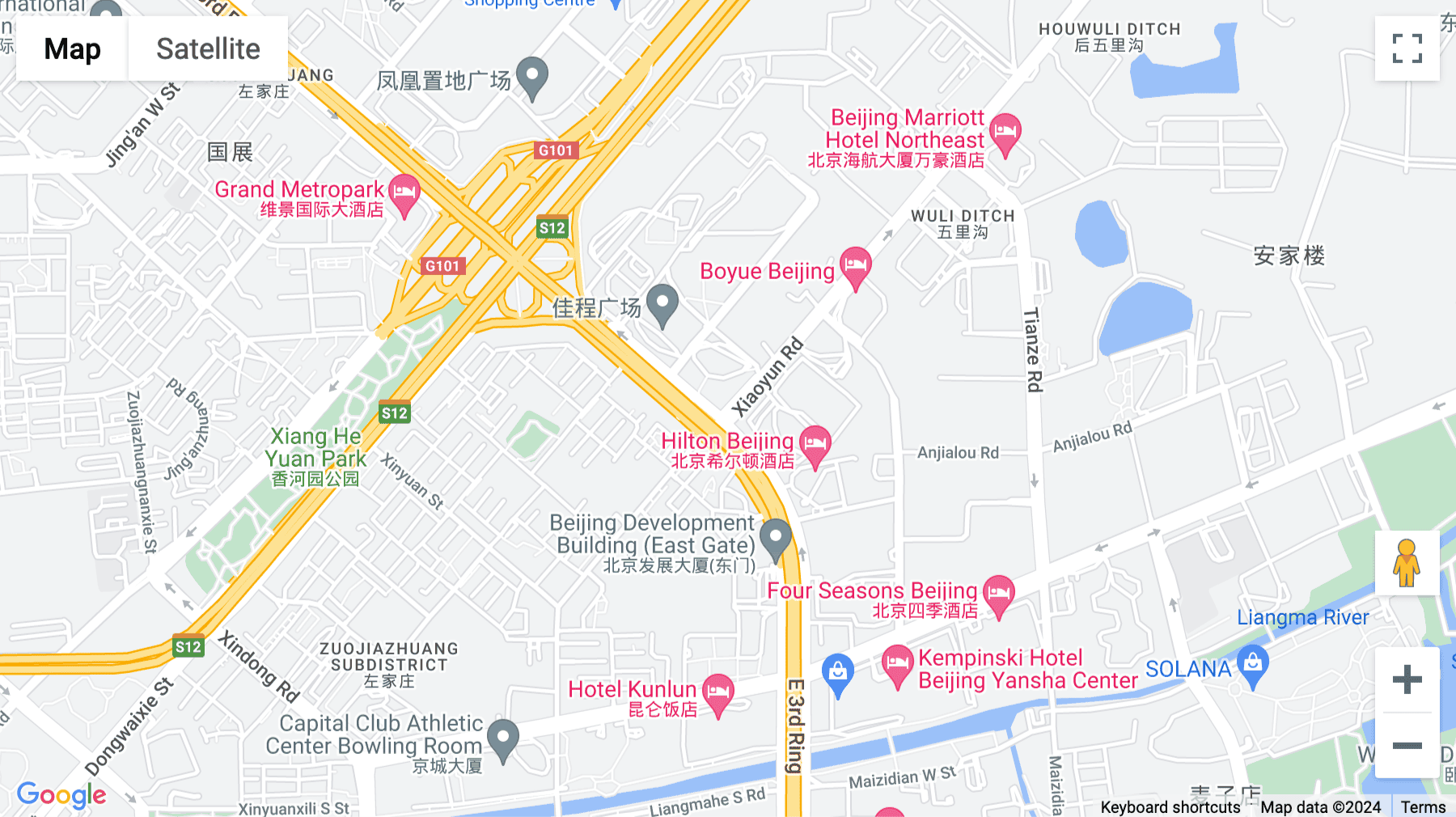 Click for interative map of Air China Century, 40 Xiaoyun Road, Chaoyang, Beijing