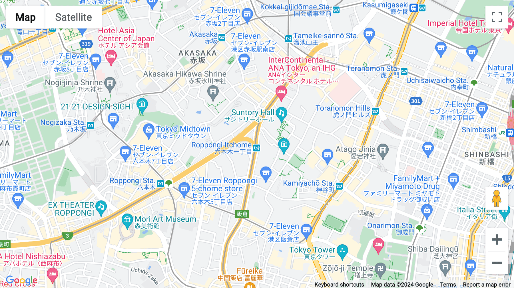 Click for interative map of Ark Hills, 1 Chome-4-5 Roppongi, Minato-ku, Tokyo