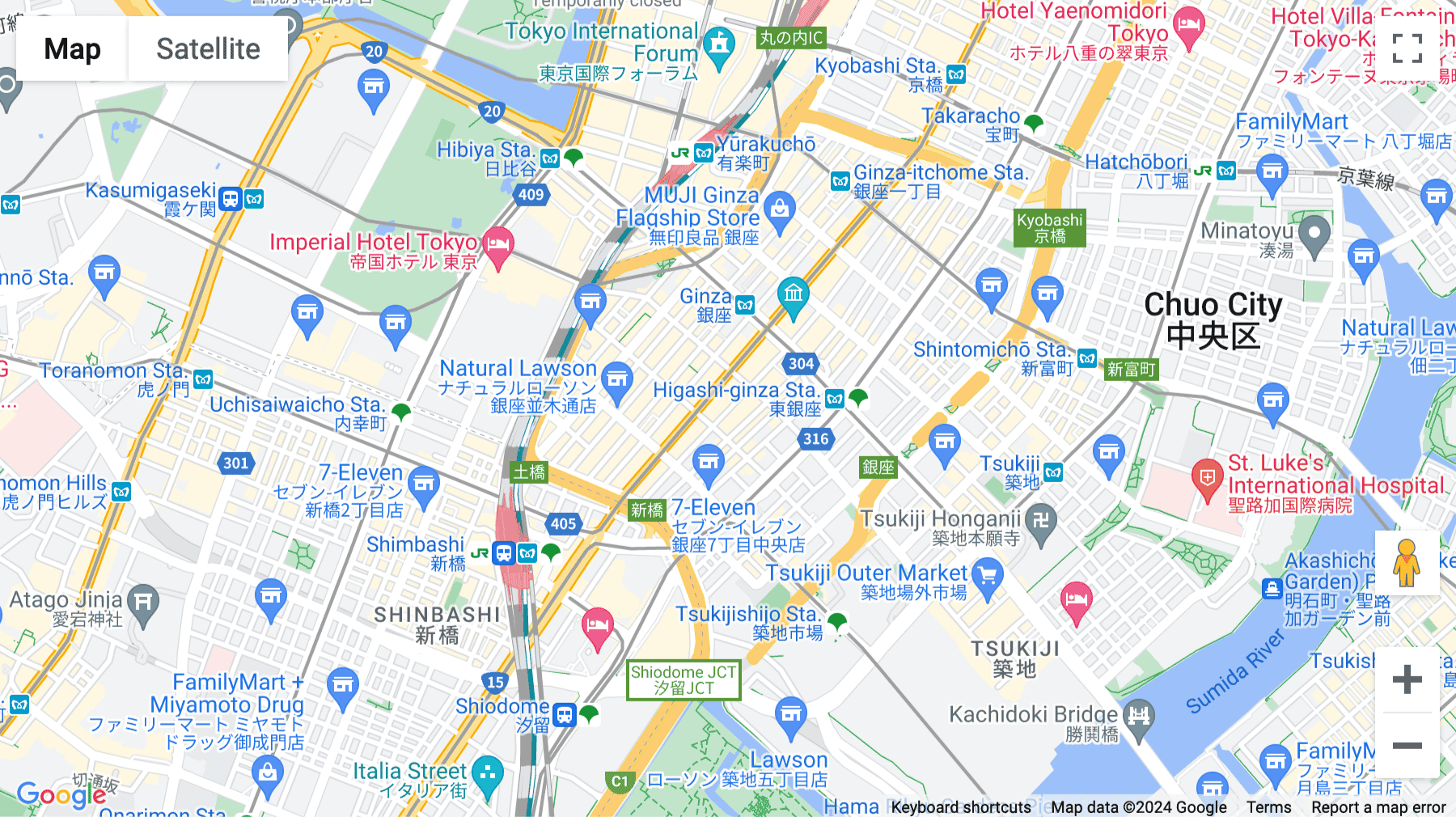 Click for interative map of Ginza Six, 6-10-1 Ginza, Chuo-Ku, Tokyo