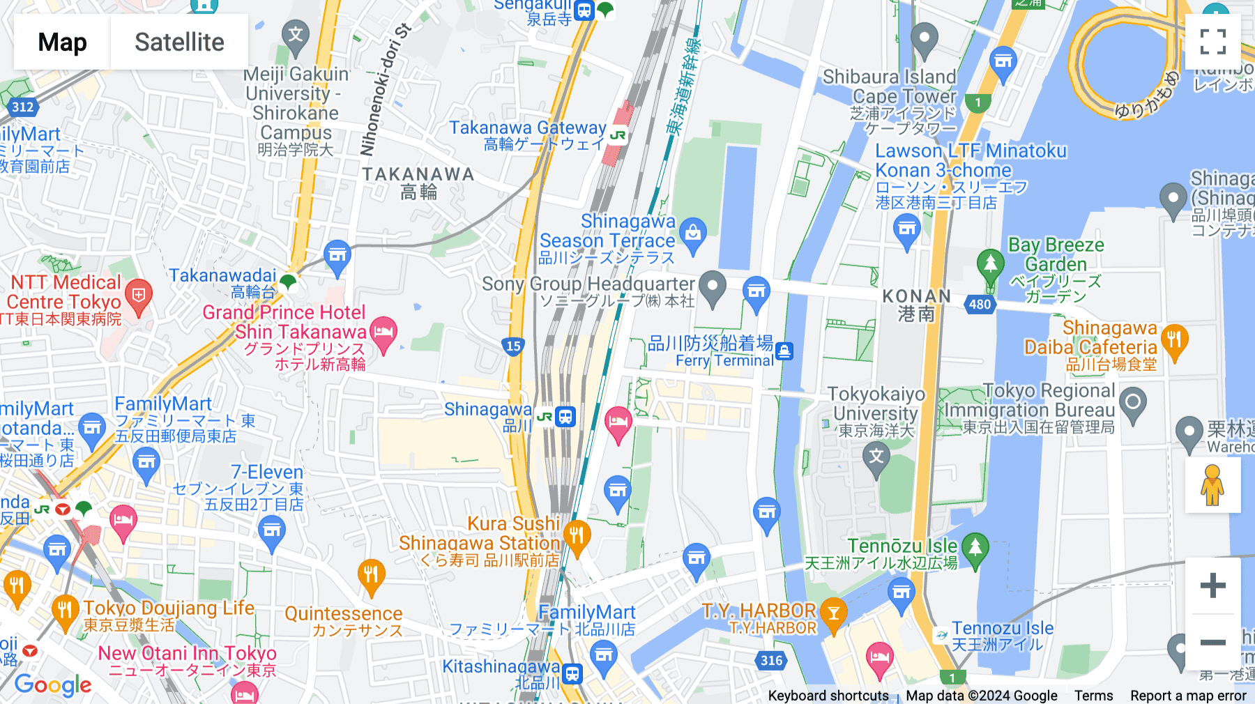 Click for interative map of 1-9-36 Konan, Minato-ku, Tokyo, AREA Shinagawa Building 13th fl, Tokyo