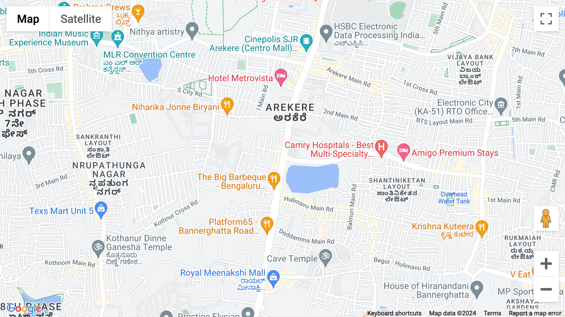 Click for interative map of Arekere Village, Begur Hobli Bannerghatta Road, Bengaluru, Bangalore