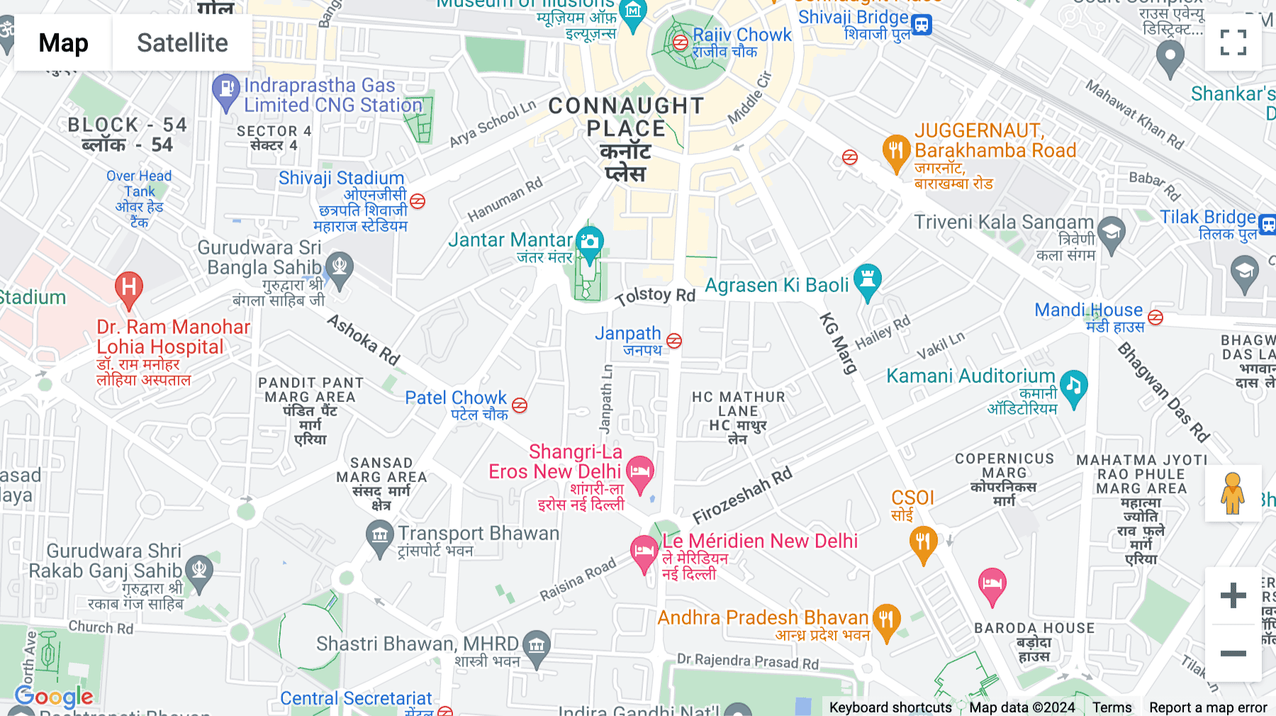 Click for interative map of Thapar House, Delhi Gate no.1 Eastern & Central Wing, Third Floor, 124, Janpath Ln, New Delhi