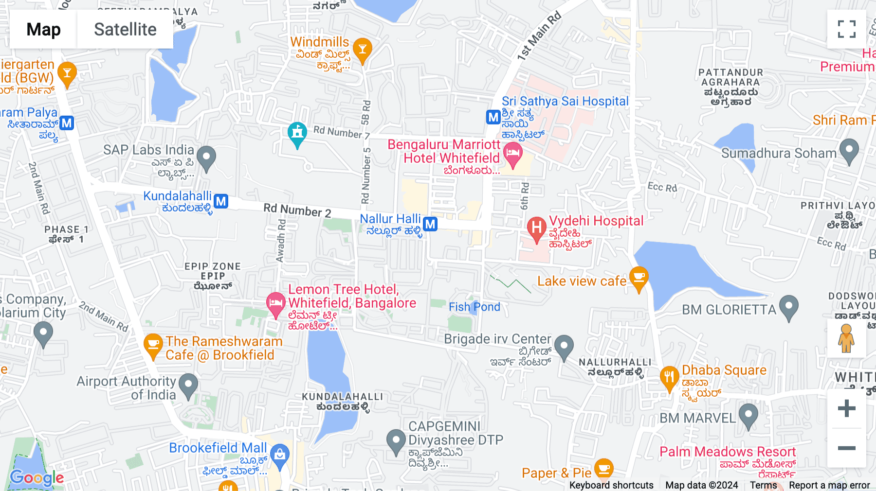 Click for interative map of Prestige Shantiniketan, Level 2, Crescent 4, Whitefield, Bangalore Karnataka, Bangalore