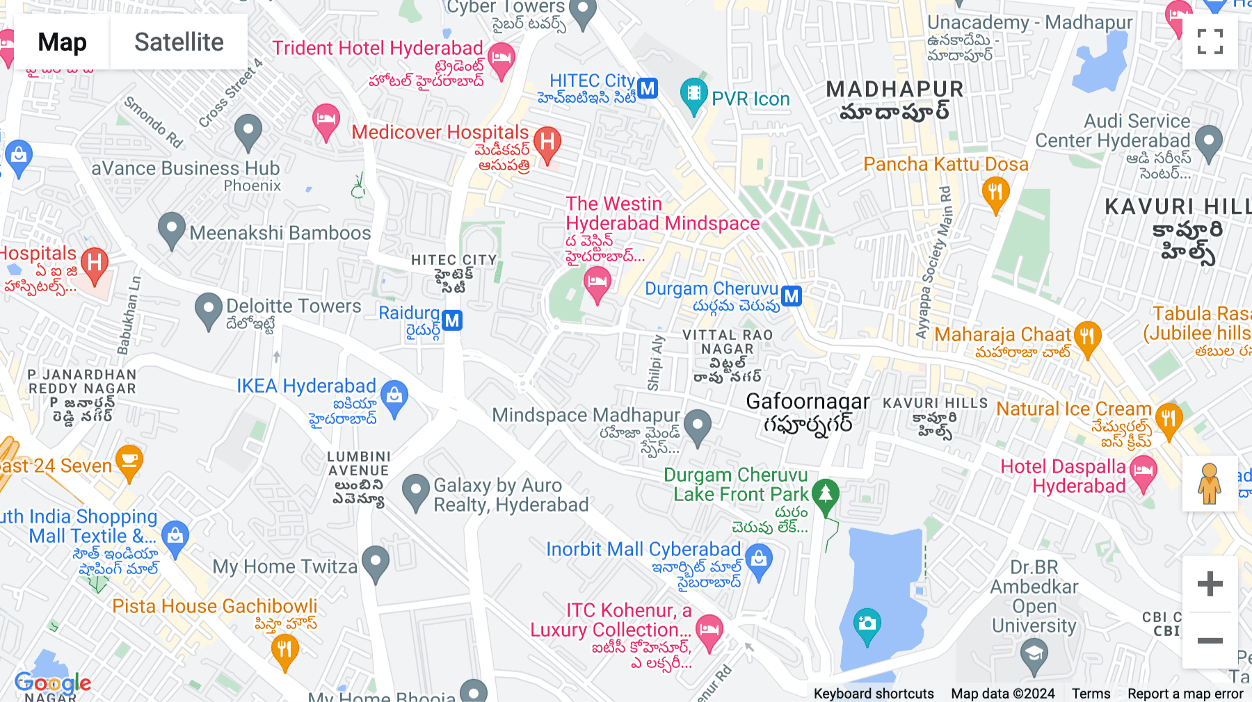 Click for interative map of 303 & 305 KTC Illumination, Image Hospitals Ln, Nagarjuna nagar colony, Madhapur, Hyderabad