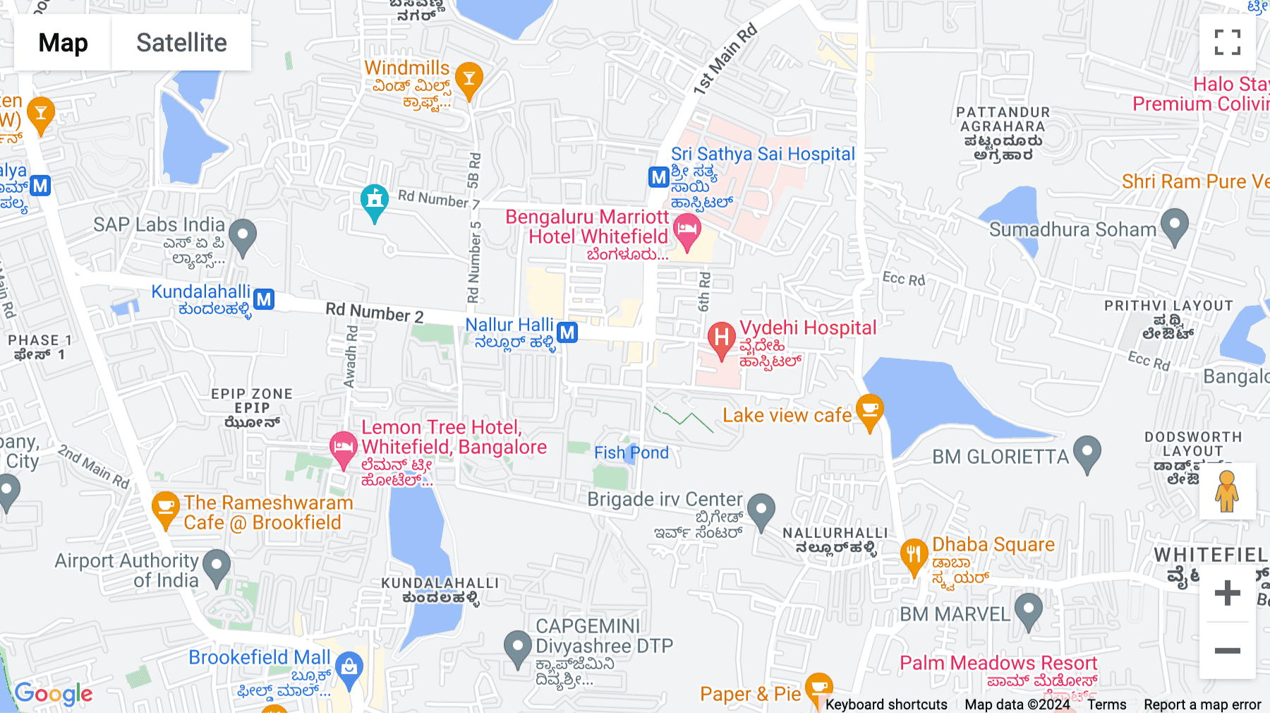 Click for interative map of 95, Export Promotion Industrial Park, Whitefield, Opp Vaidehi Hospital, Bangalore