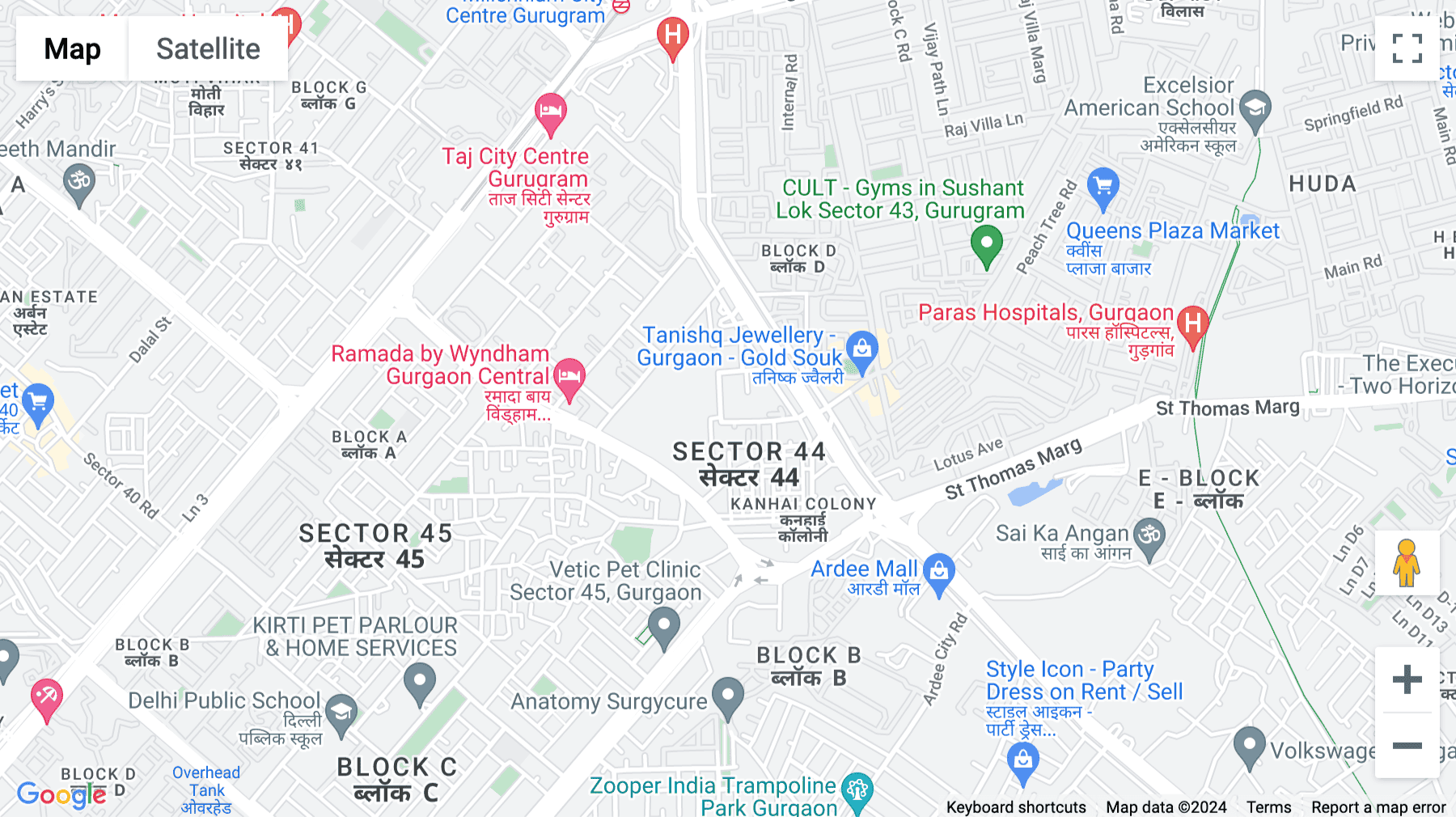 Click for interative map of Building Number 145, Sector 44, Gurgaon, Gurugram