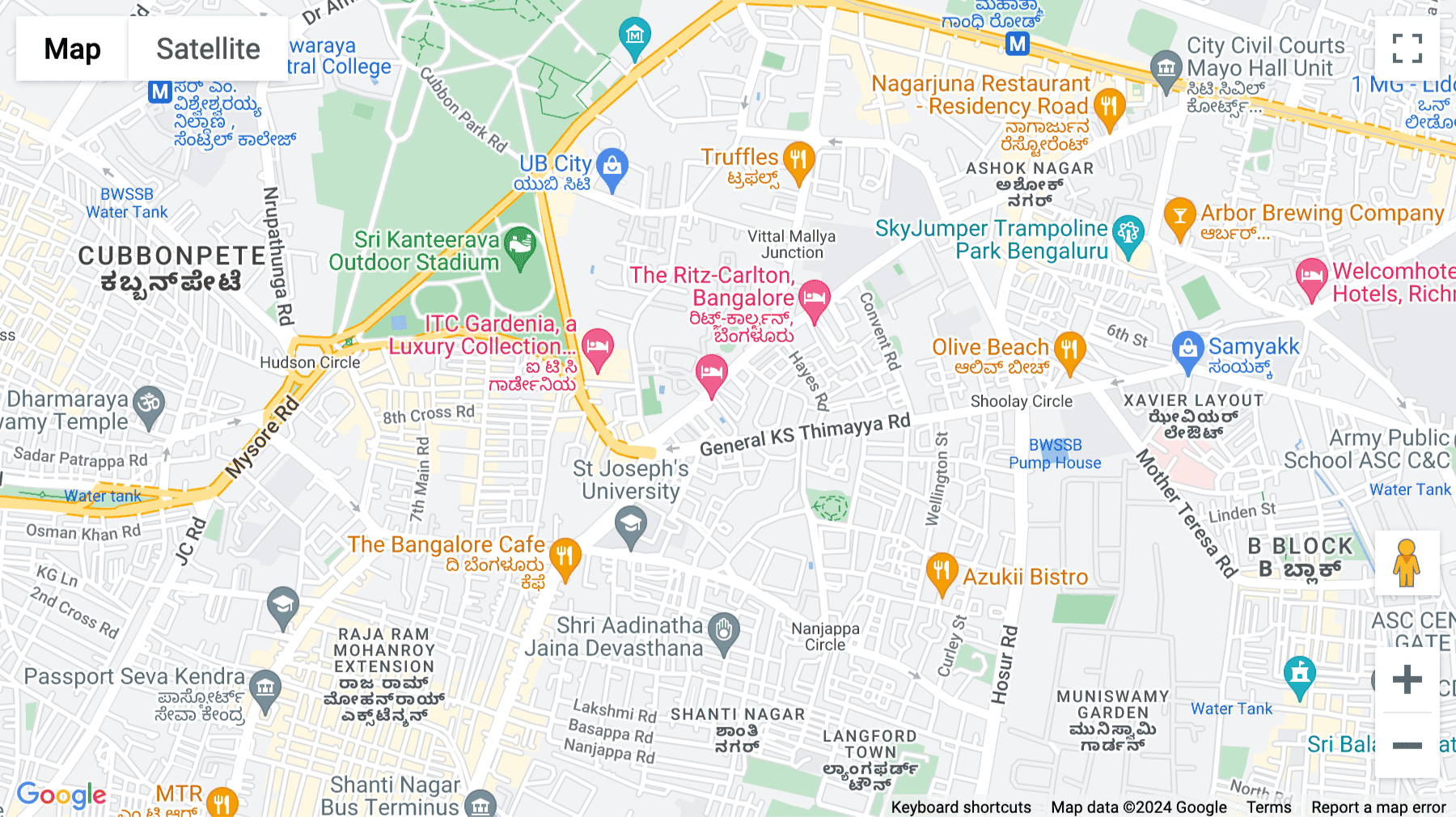 Click for interative map of 135/1, Purva Premiere, Residency Road, Shanthala Nagar, Ashok Nagar, Bangalore