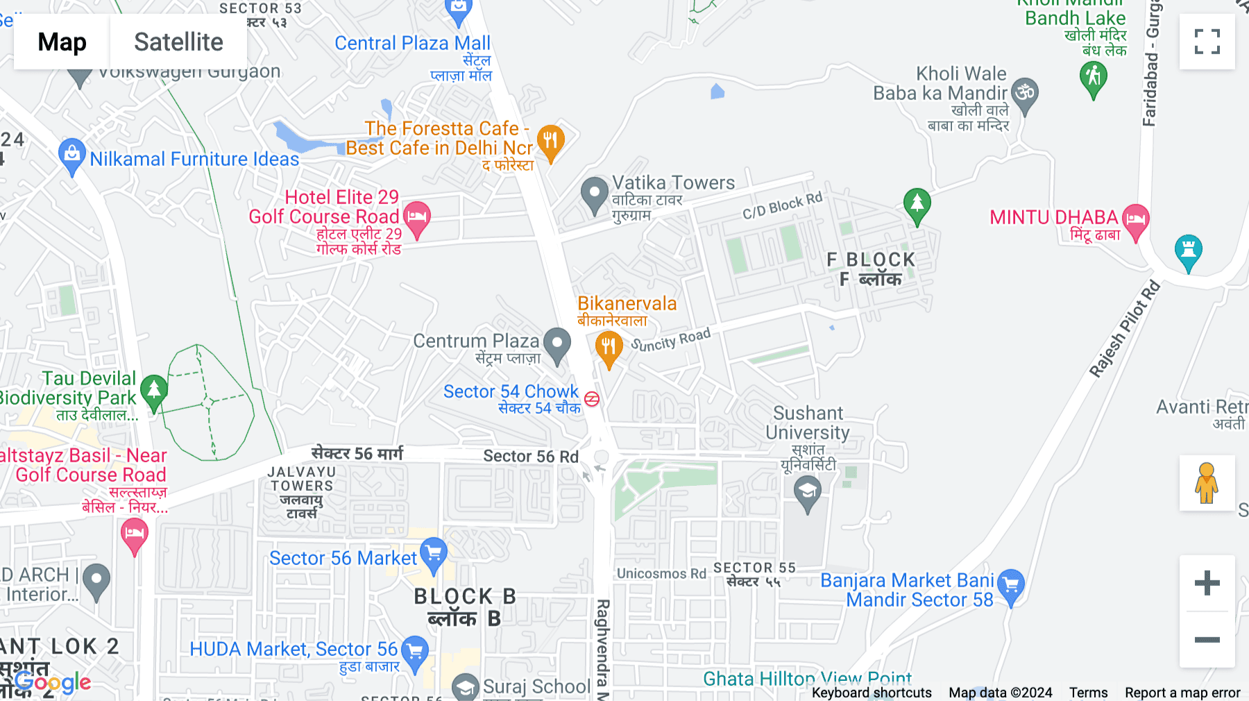 Click for interative map of CoWrks Golf Course Road, Tower A, Paras Twin Towers, Golf Course Road, Suncity, Sector 54, Gurugram