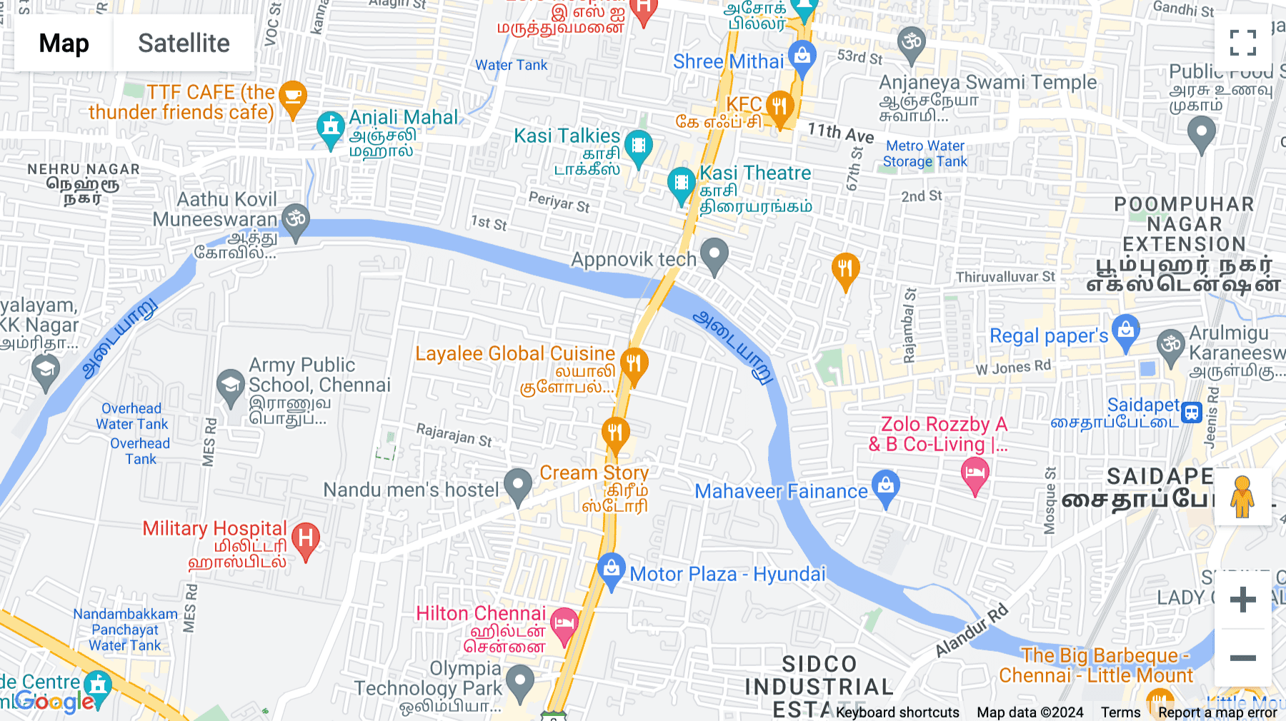 Click for interative map of Bharati Villas, 26 B Jawahar Lal Nehru Road, Guindy industrial Estate, Ekkduthangal, Chennai