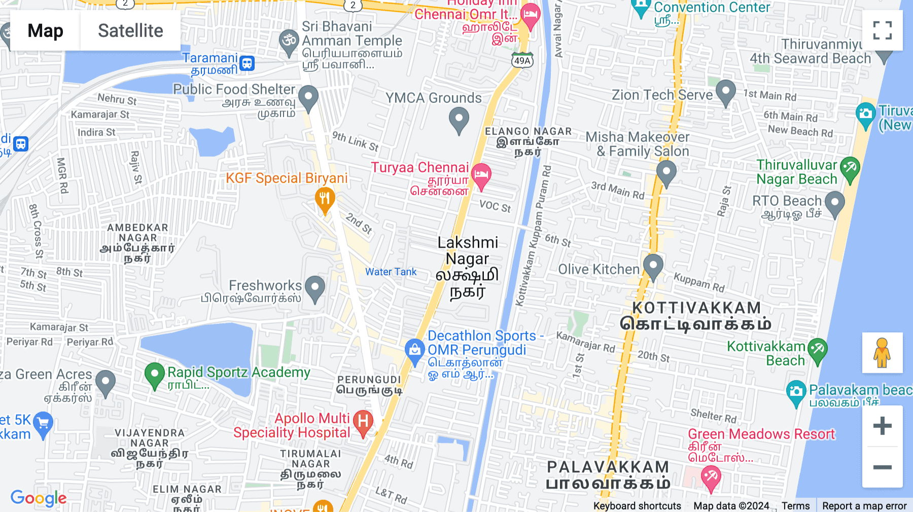 Click for interative map of Arihant Verge, Old Mahabalipuram Road, Perungudi, Chennai