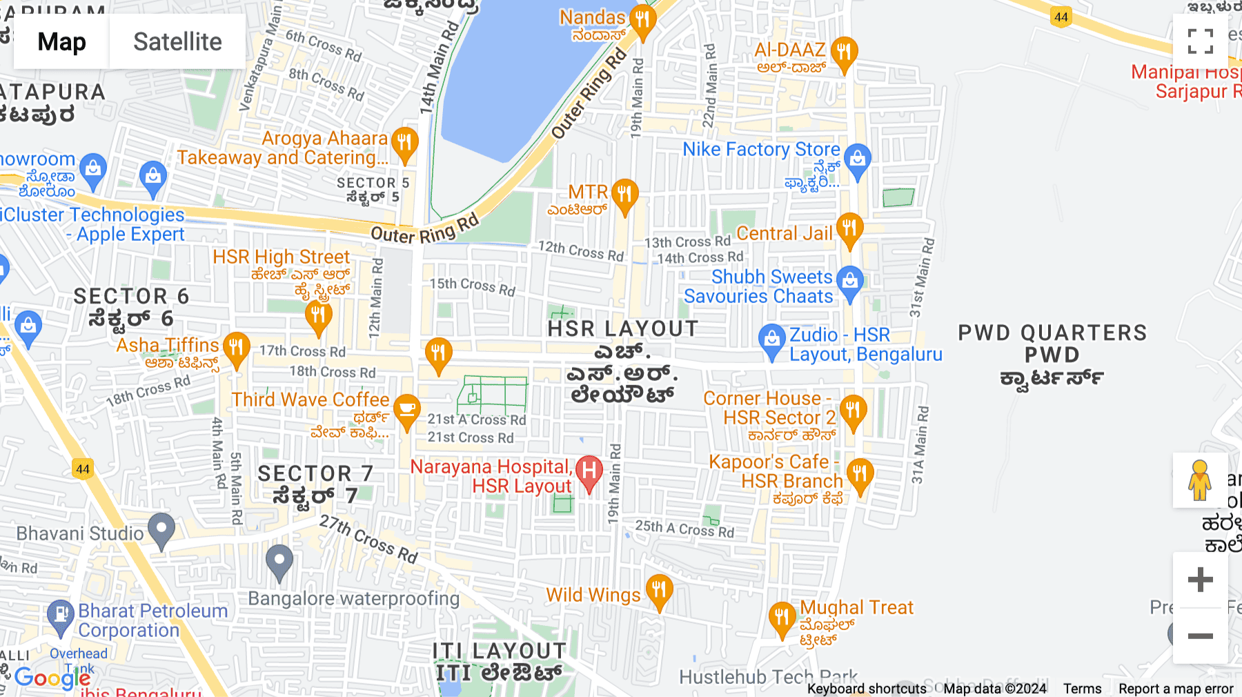 Click for interative map of Shree Arcade, No.1391/16/1, 2nd Floor, 19th Main, 4th Sector, HSR Layout, Bangalore