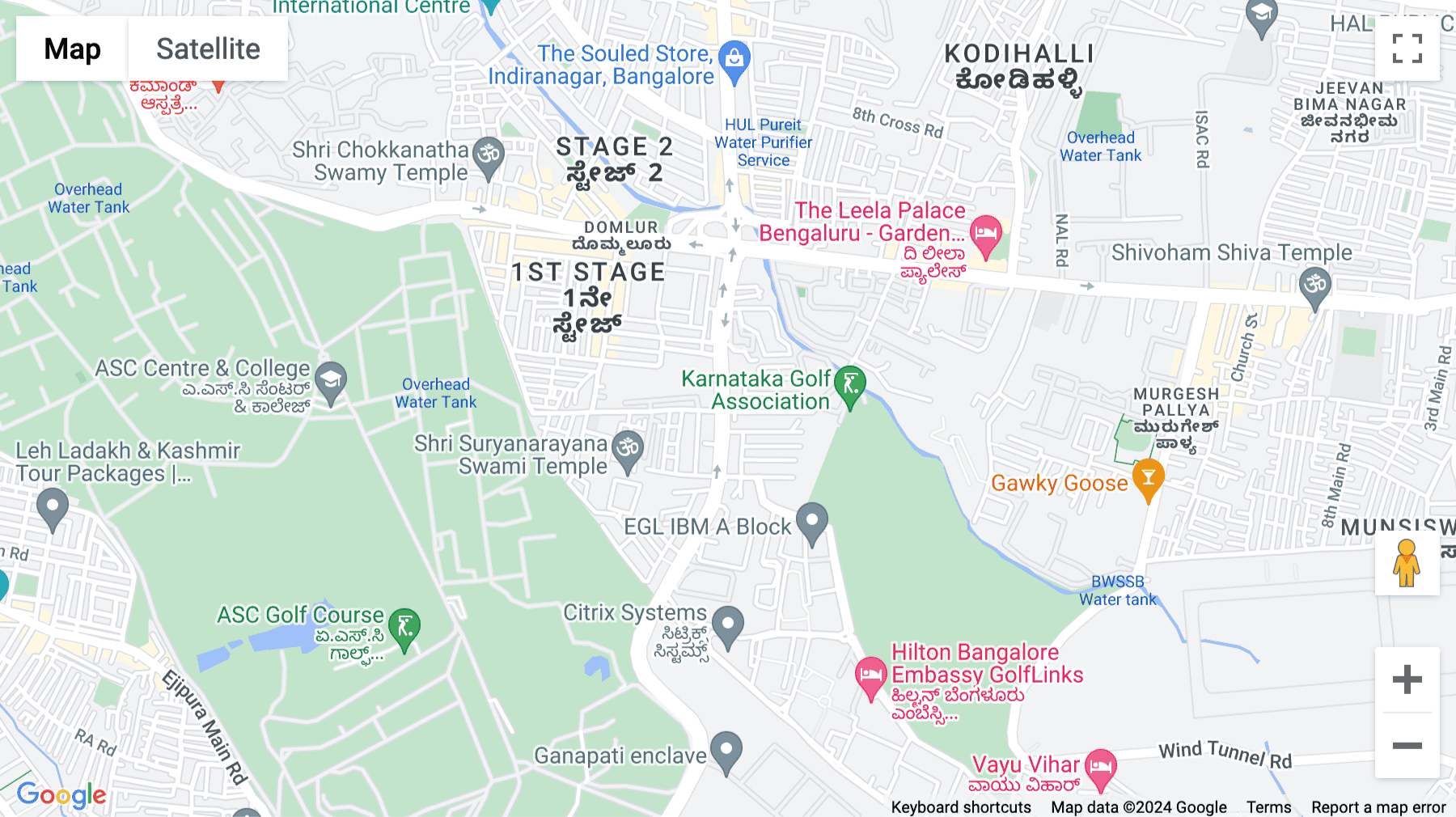 Click for interative map of IndiQube Epsilon, Plot No.91, Building No. 57-82, Amar Jyothi layout, Koramangala, Bangalore