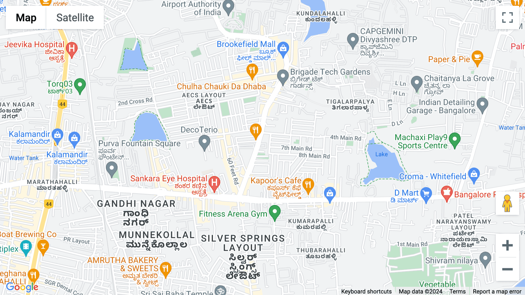 Click for interative map of Indiqube Omega, No.7/2, Old, 78 New, Maruthi Emerald, Graphite India Main Rd, ITPL Main Road, Brookfield, Bangalore