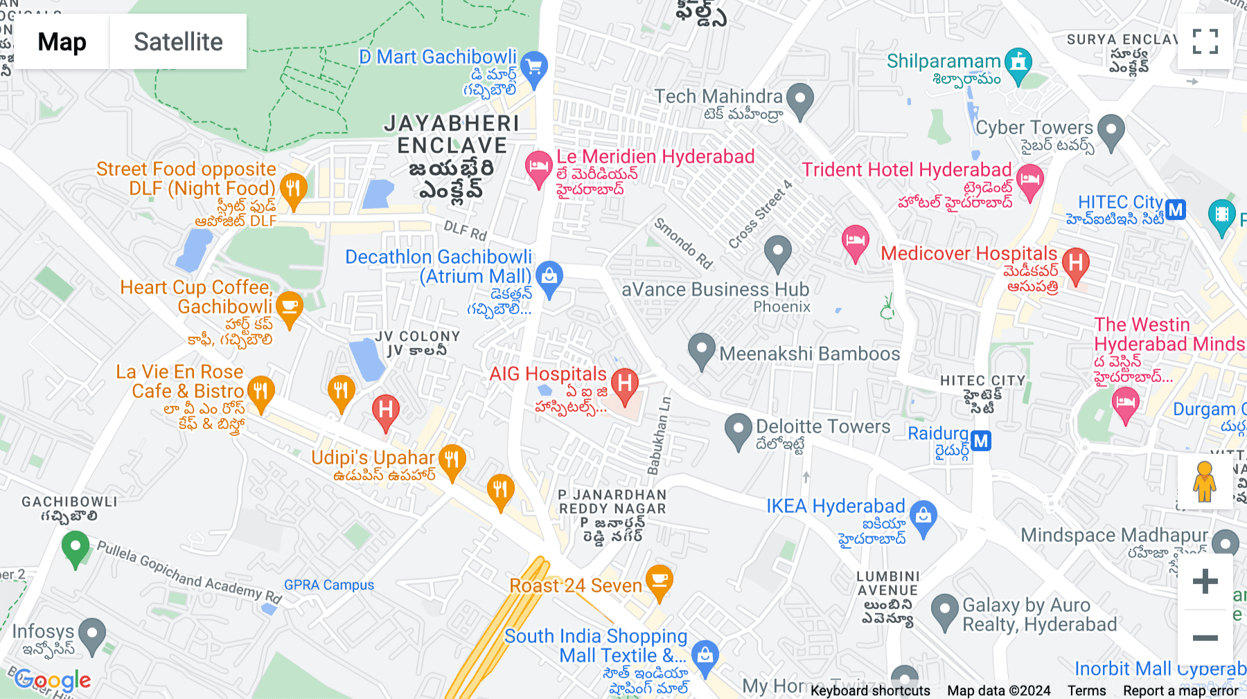 Click for interative map of Indiqube Ramky, Opp, Mindspace Road, Rolling Hills, Gachibowli, HITEC City, Hyderabad, Hyderabad