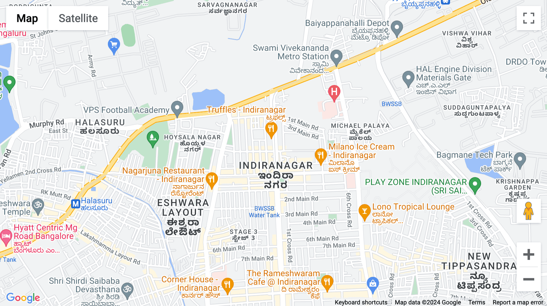 Click for interative map of Indiqube Townhub, Indira Nagar, KFC Junction, Bangalore, Bangalore