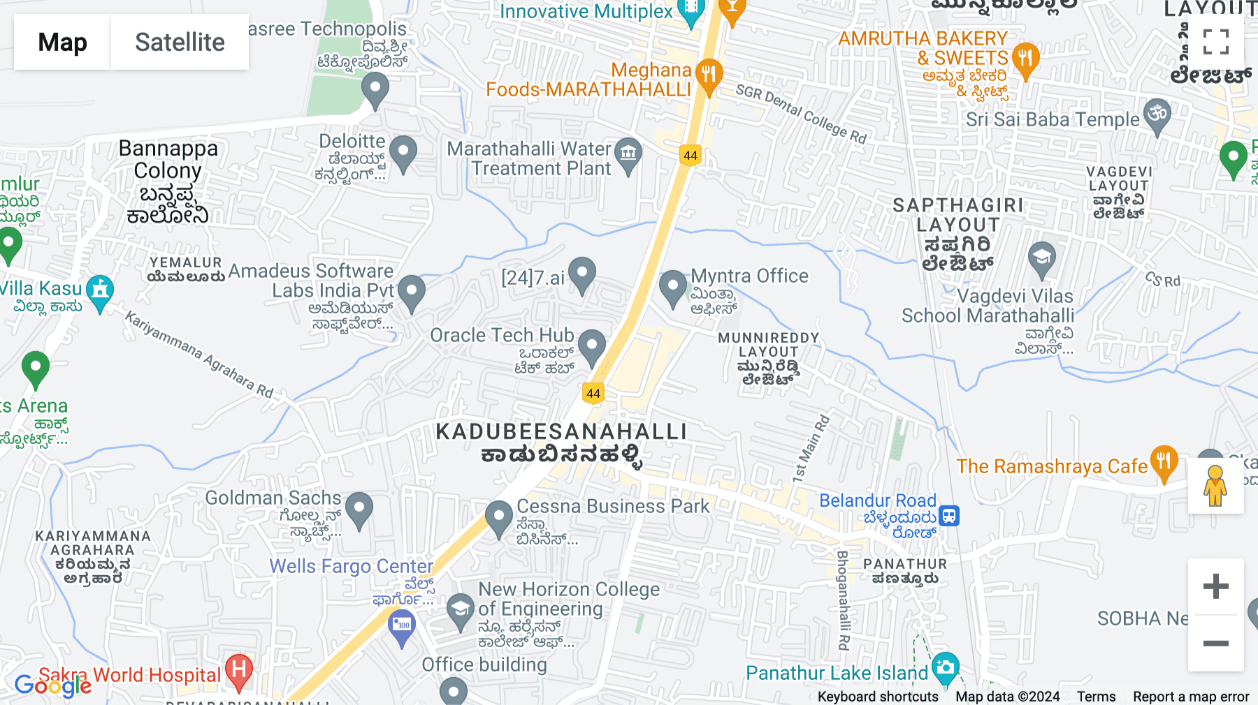 Click for interative map of IndiQube Gamma, No.293/154/172, Outer Ring Road, Kadubeesanahalli, Bangalore