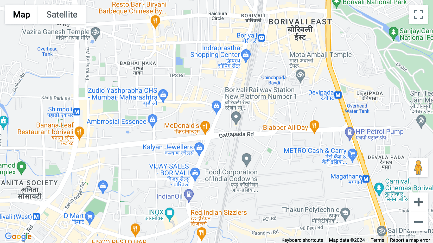 Click for interative map of 204, 2nd Floor, Neelkanth Commercial Wing, Near Kora Kendram S V Road, Meghdoot, Hari Om Nagar, Borivali West, Mumbai, Mumbai