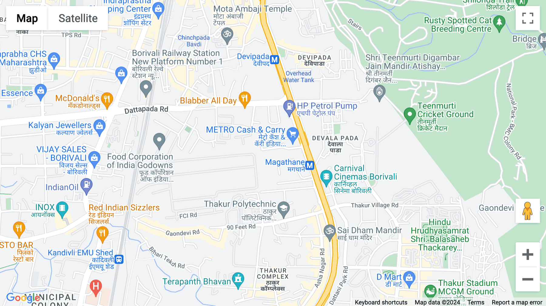 Click for interative map of 2nd Floor, B Wing, Western Edge II Behind metro Super Market Near, Magathane, Borivali East, Mumbai