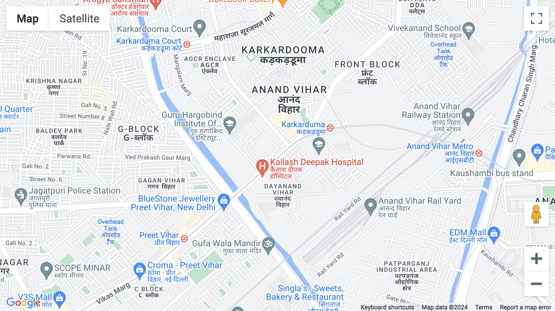 Click for interative map of 12, First Floor, Hargobind Enclave, Karkardooma, New Delhi