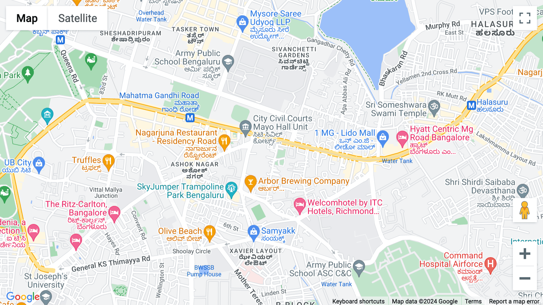 Click for interative map of 19, Primrose Road, Ashoknagar, Bangalore