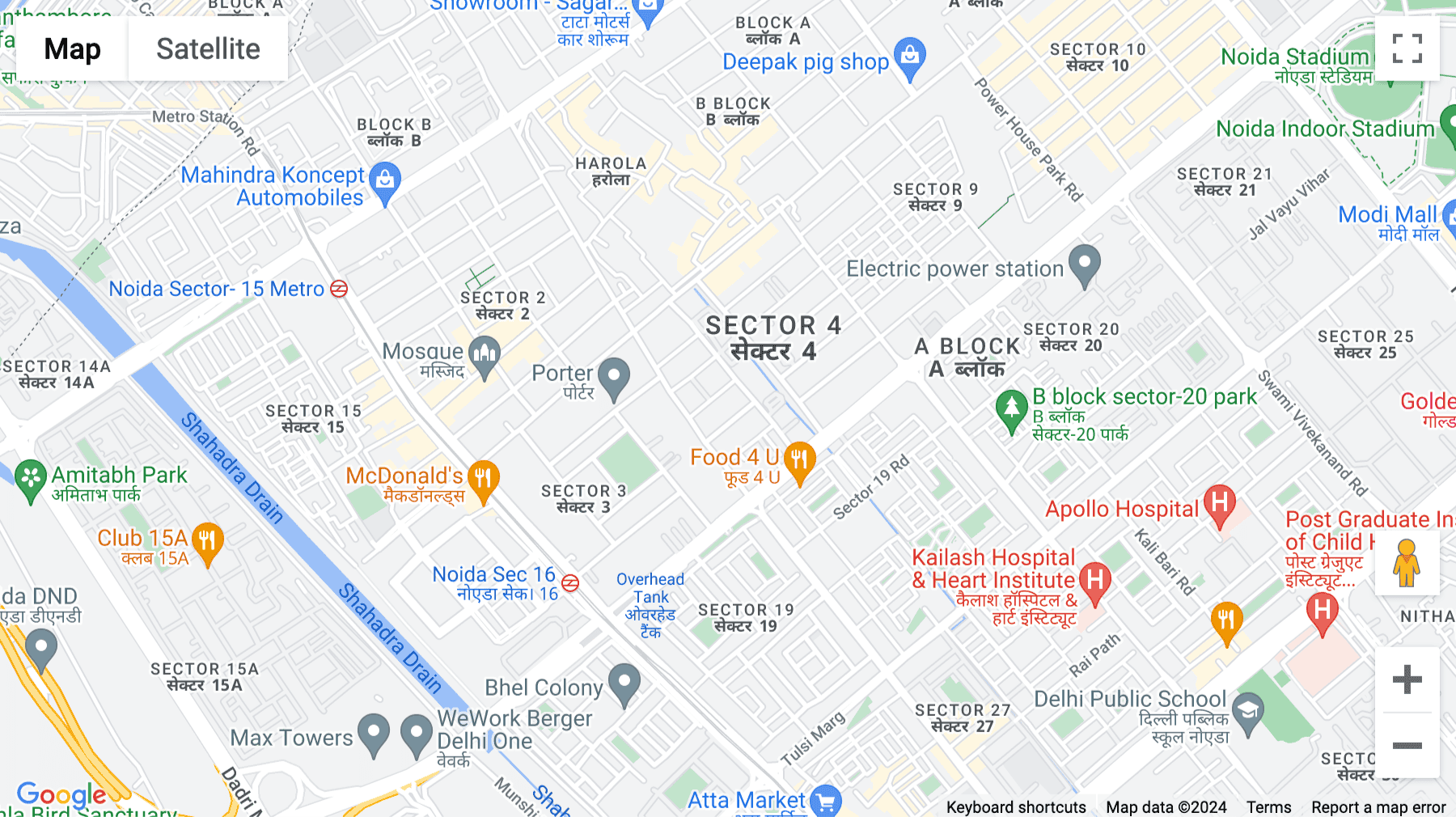 Click for interative map of Let's Work, A, 42, Sector 4, Noida