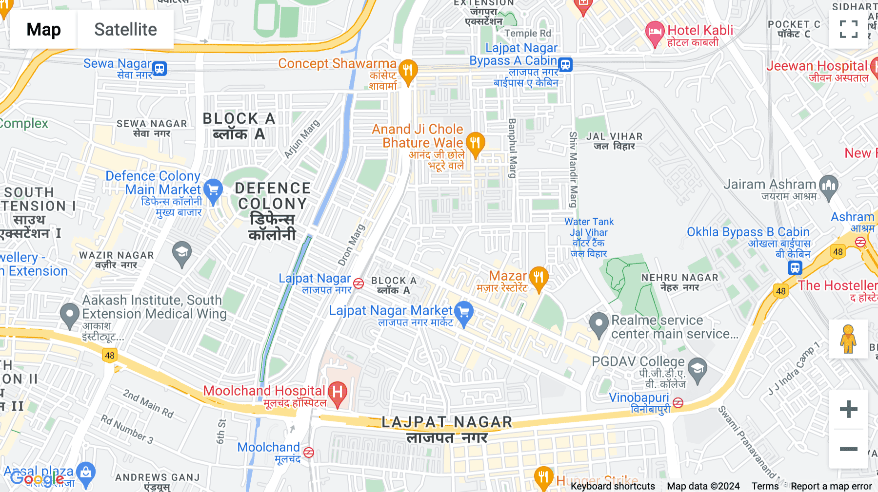 Click for interative map of C-84, Block C, Lajpat Nagar II, New Delhi