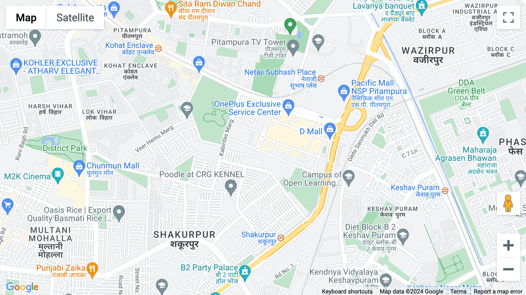 Click for interative map of 605, Netaji Subhash Marg, D Mall, Pitampura, New Delhi