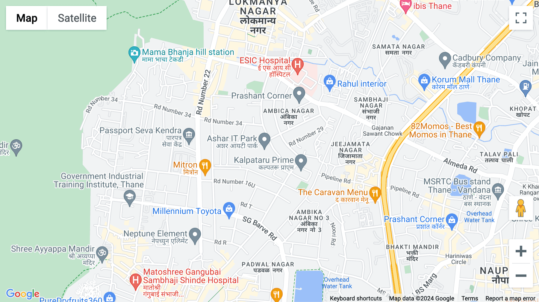 Click for interative map of 9th floor, Asher IT Park, Jayashri Baug, Road Number 16, Wagle Industrial Estate, Thane (West), Maharashtra, Mumbai