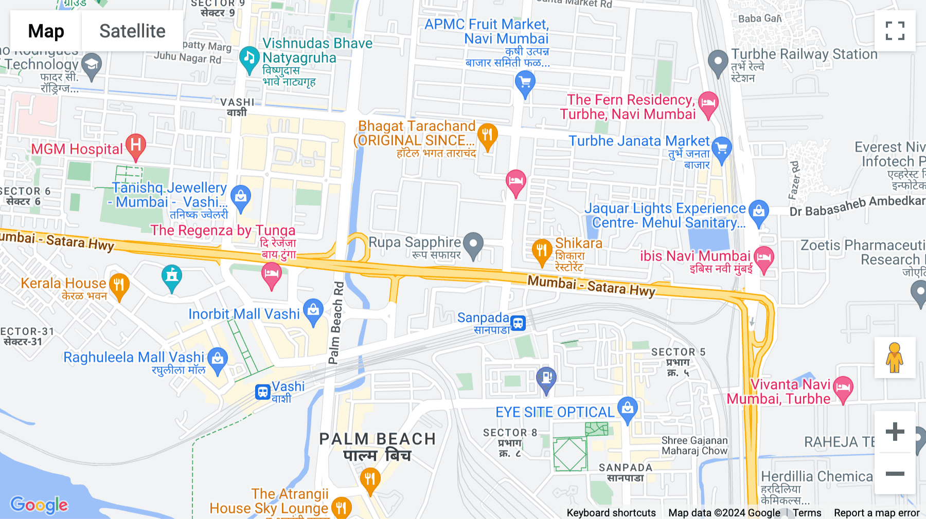 Click for interative map of The Corporate Park, 8th Floor, Plot No-14/15, Sector, 18, Vashi, Navi Mumbai, Maharashtra, Navi Mumbai