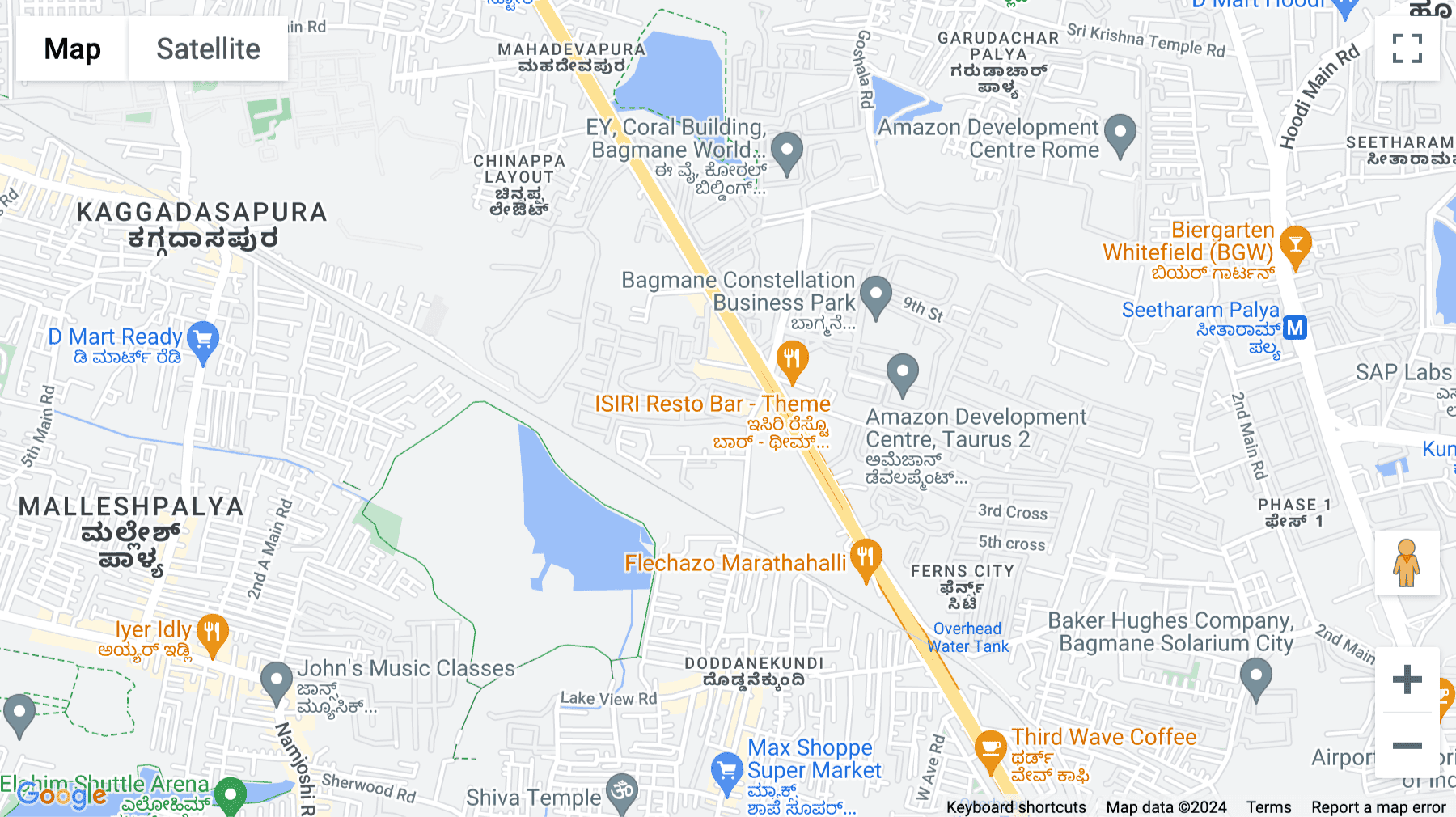 Click for interative map of Ferns Icon, Doddanekundi, Bengaluru, Bangalore