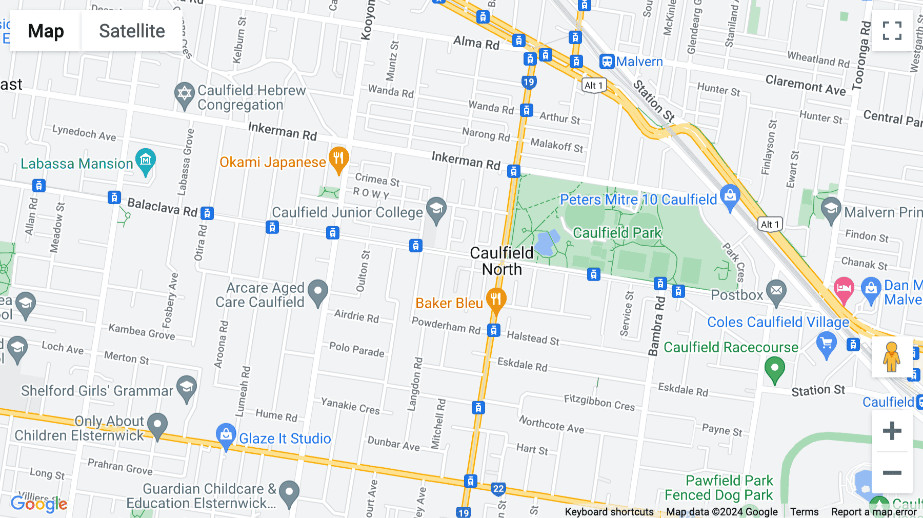 Click for interative map of 189-191 Balaclava Road, Caulfield, Melbourne, Australia, Victoria, Caulfield