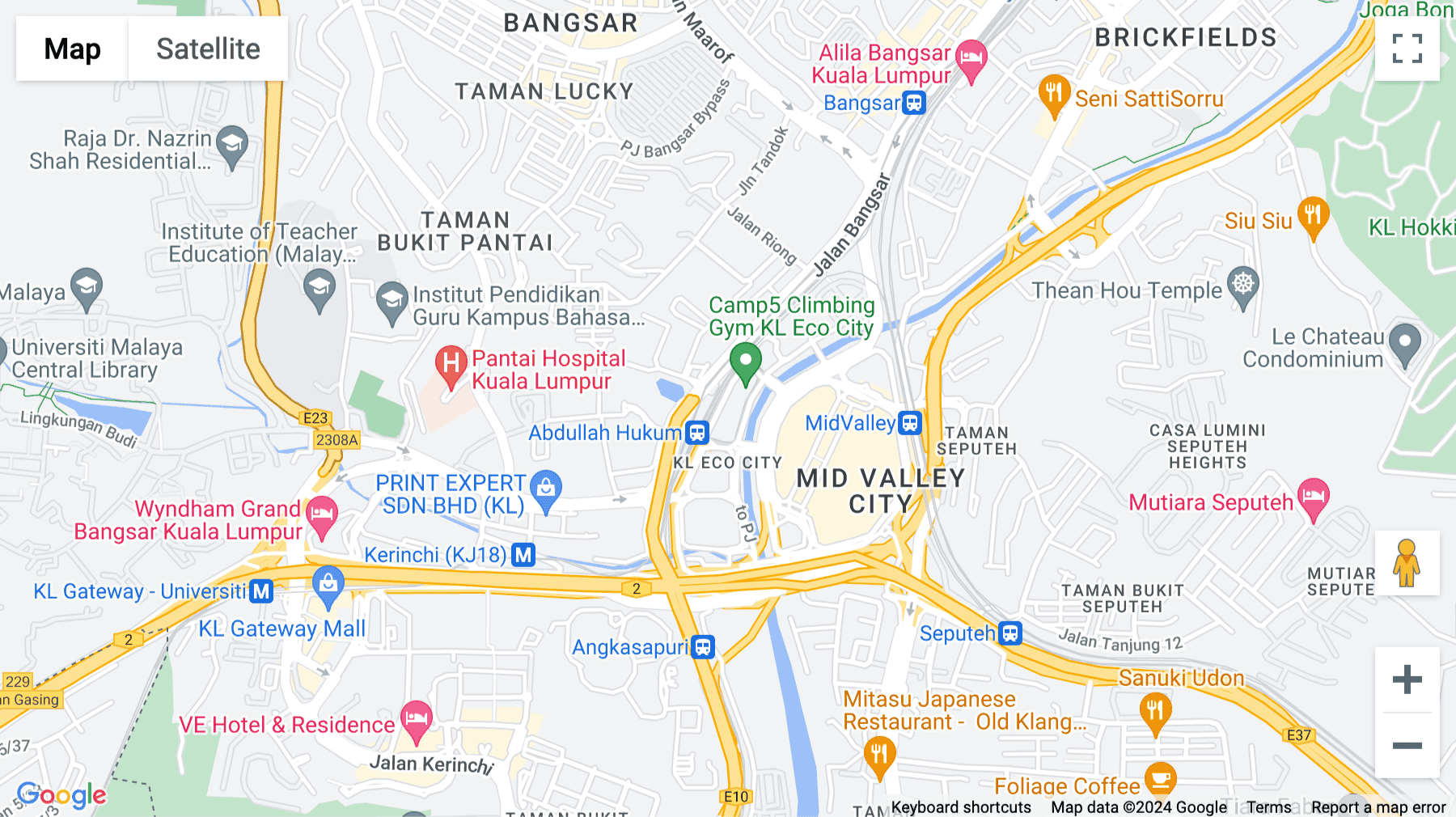 Click for interative map of EcoCity, Levels 16-20, Boutique Office 1 (B-01-D), Menara 2 (Pillar 11), KL Eco City, No. 3 Jalan Bangsar, Wilayah Persekutuan, Kuala Lumpur