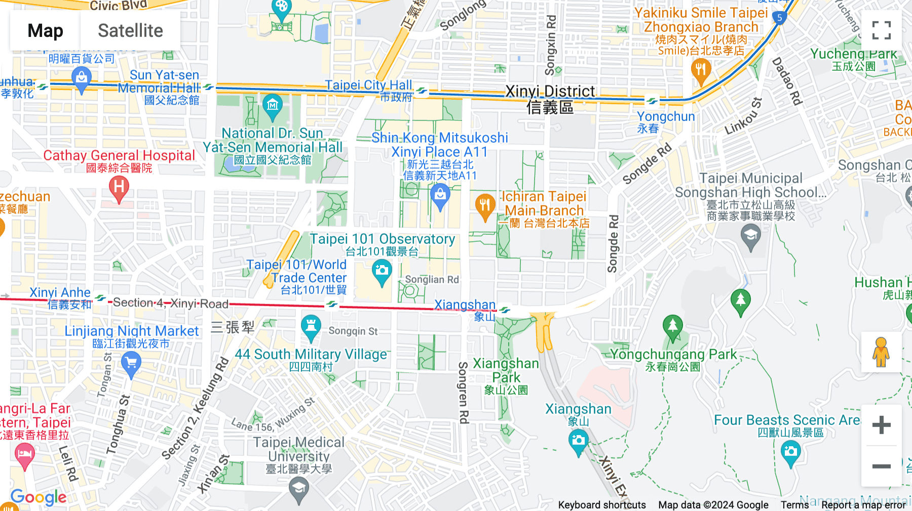 Click for interative map of 34F, Nanshan Plaza, No, 100 Songren Road, Xinyi District, Taipei City, Taipei