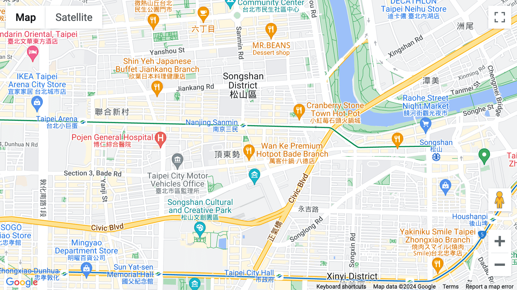 Click for interative map of 5F.-3, NO.123, Sec. 4, BADE RD, Songshan Dist, Taipei