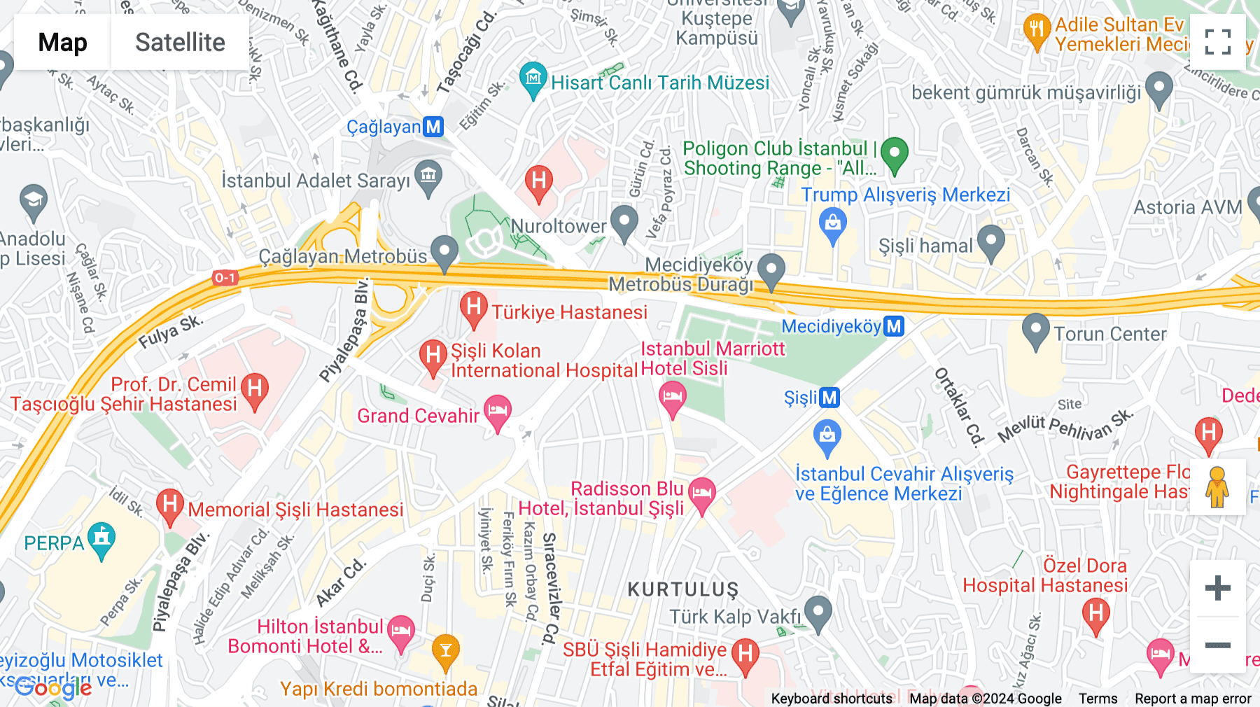 Click for interative map of Merkez Mah, Abide-i Hürriyet Caddesi, Şişli, Istanbul, Istanbul