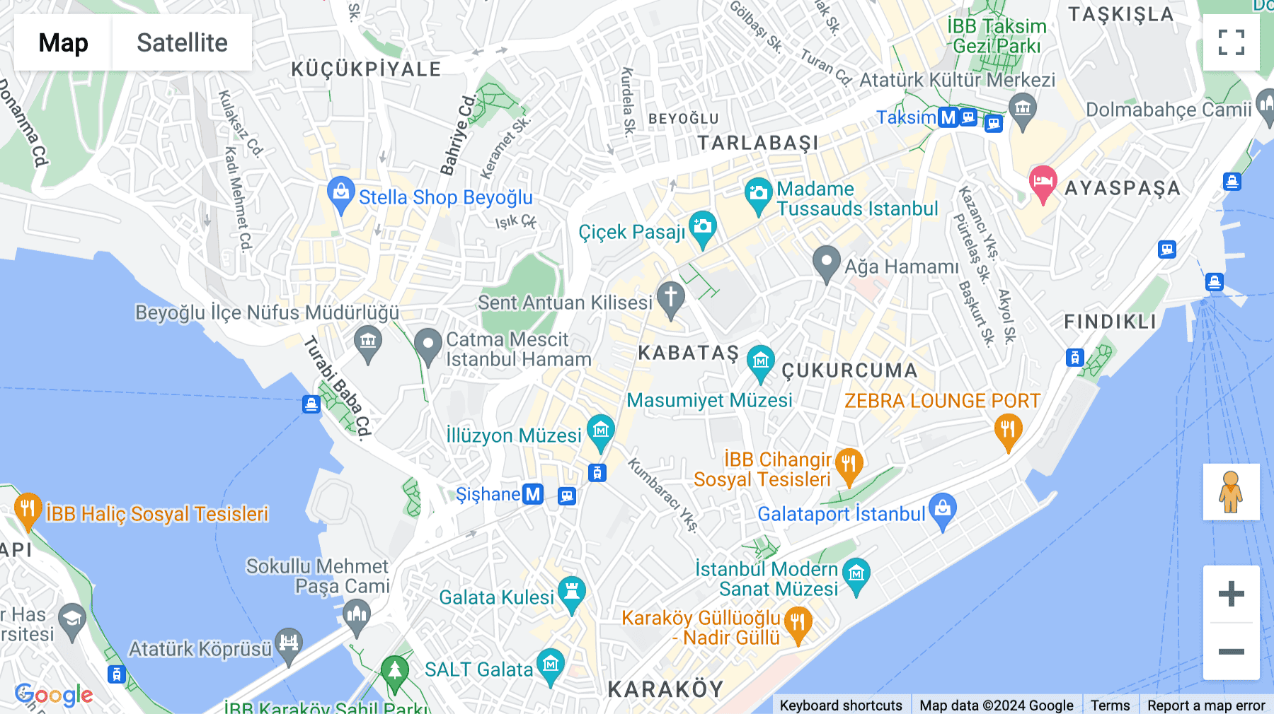 Click for interative map of Beyoglu Işmerkezi, Istiklal Caddesi, Kat: 2 No: 187/150, Istanbul