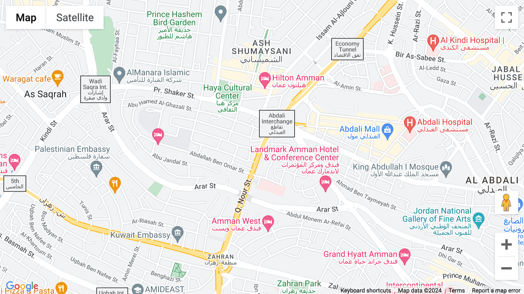 Click for interative map of Zina Commercial Center, 44 Queen Nour Street, Amman