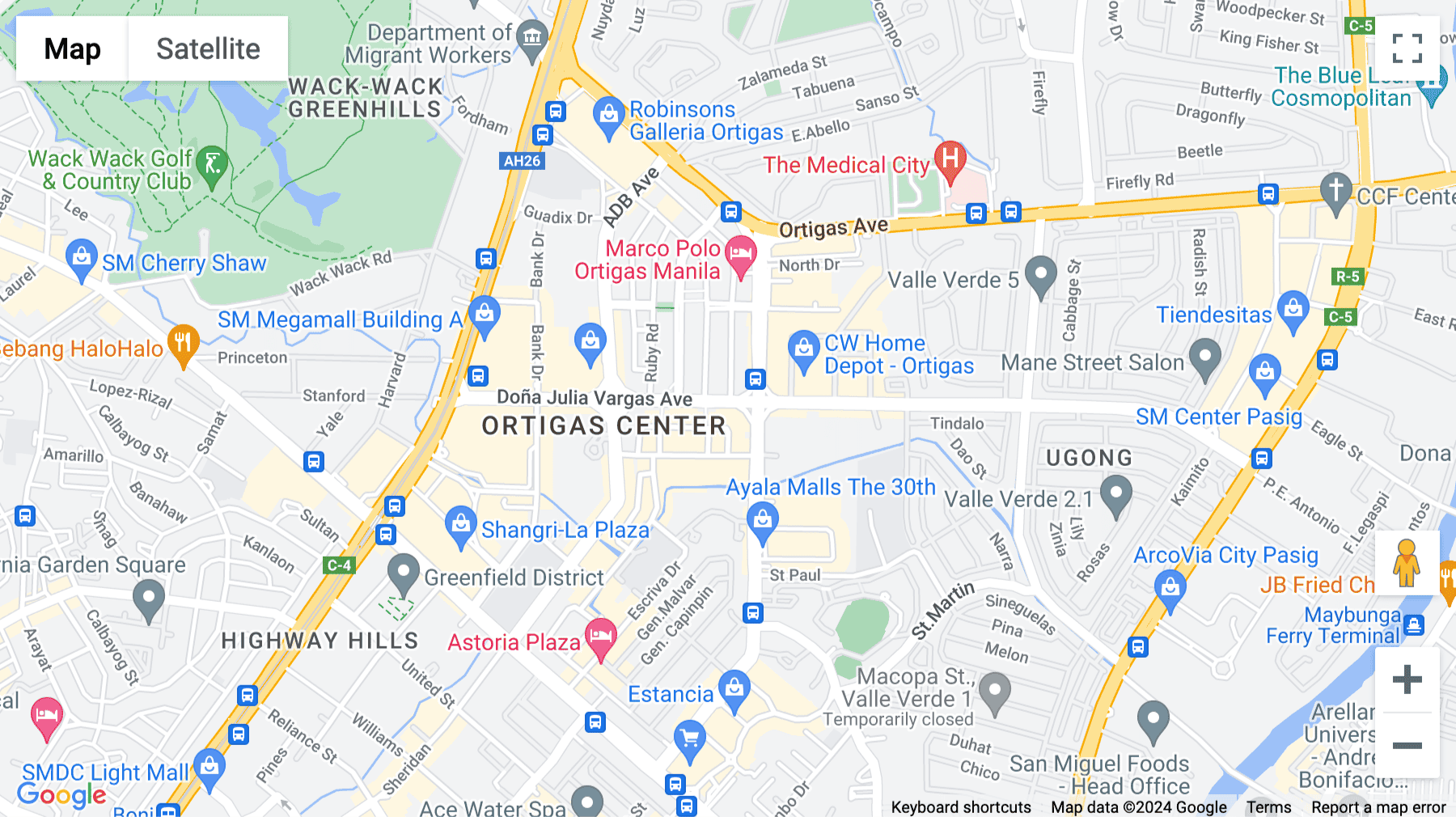 Click for interative map of Penthouse I, One Corporate Center, Meralco Ave cor. Julia Vargas Avenue, Ortigas Center, Ortigas