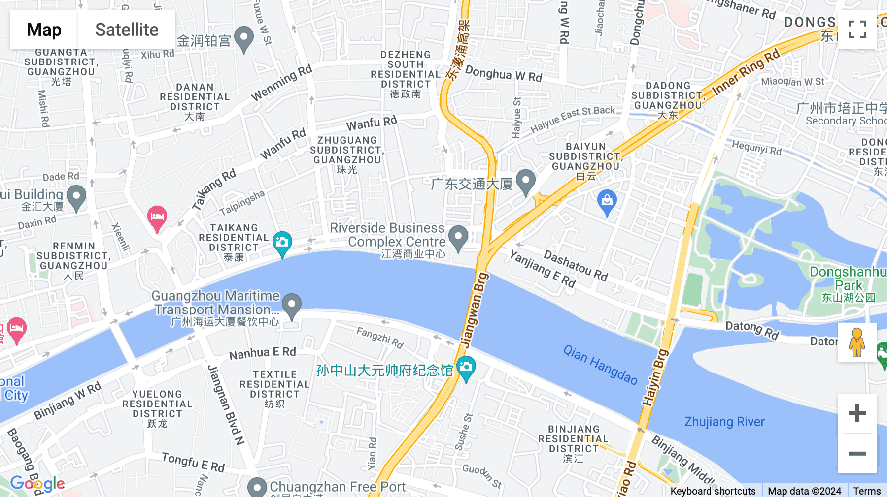 Click for interative map of Just Announced WeWork Riverside Business Complex Centre, 298 Yanjiang Middle Road, Guangdong, Guangzhou