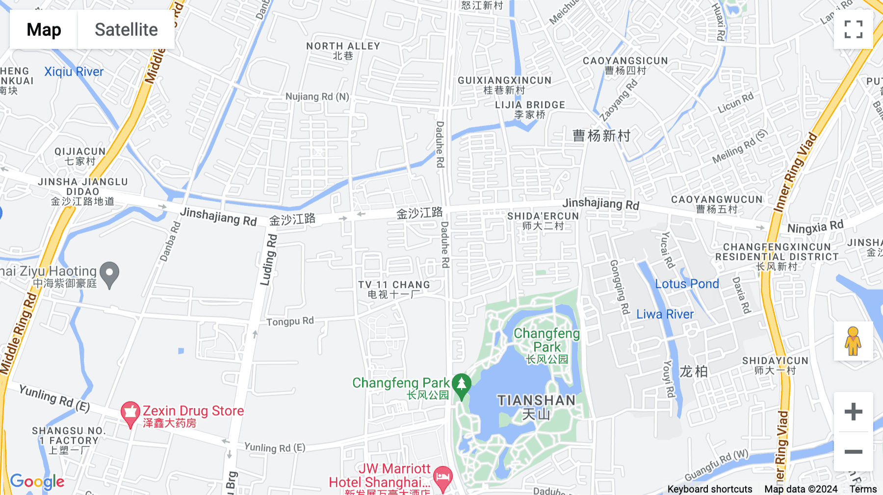 Click for interative map of Waterfront Park, Building E, 16/F, Waterfront Park, Lane 168, Da Du He Rd, Putuo District, Shanghai